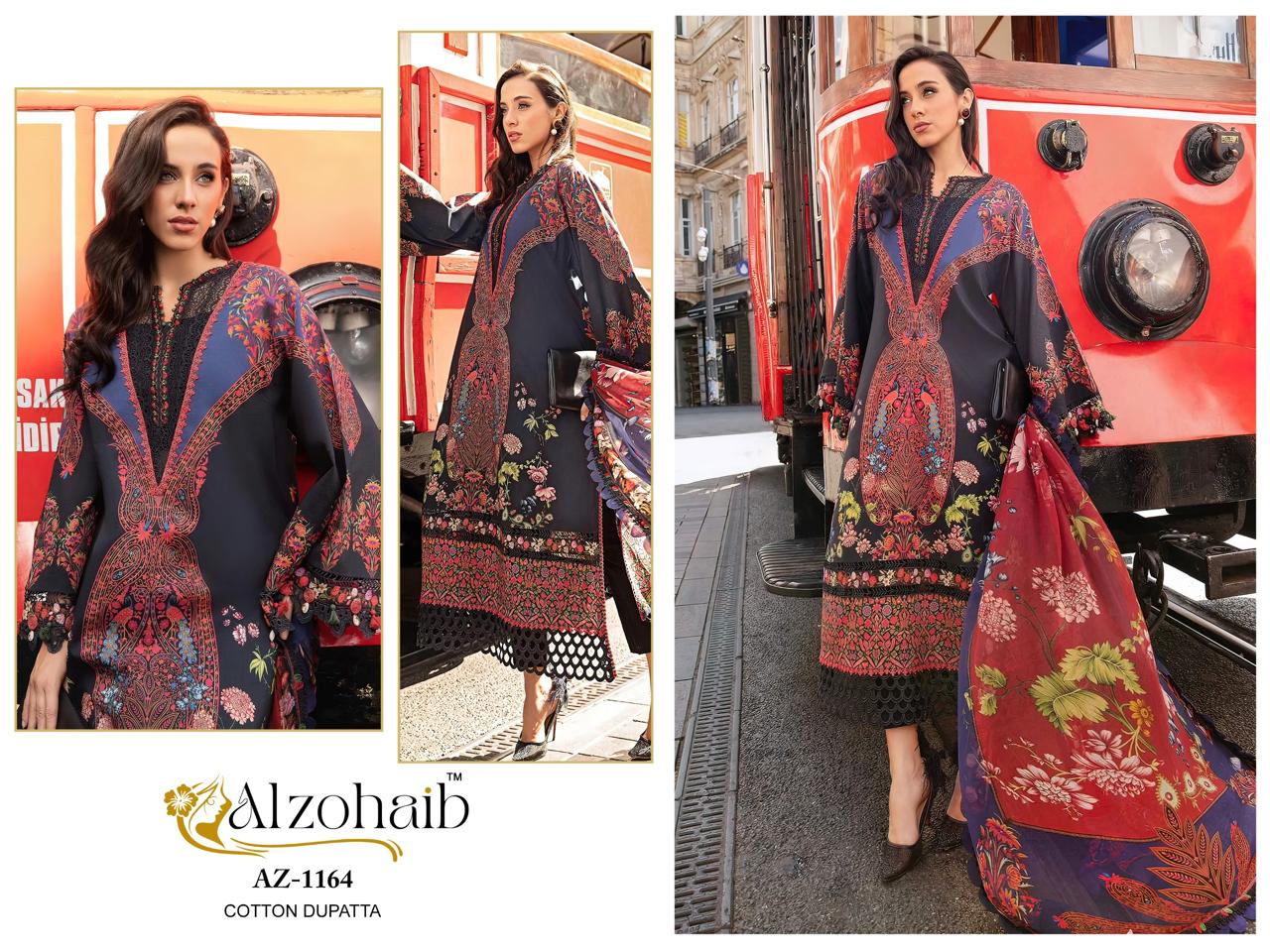 Az-1164 Al Zohaib Print Pakistani Salwar Suits