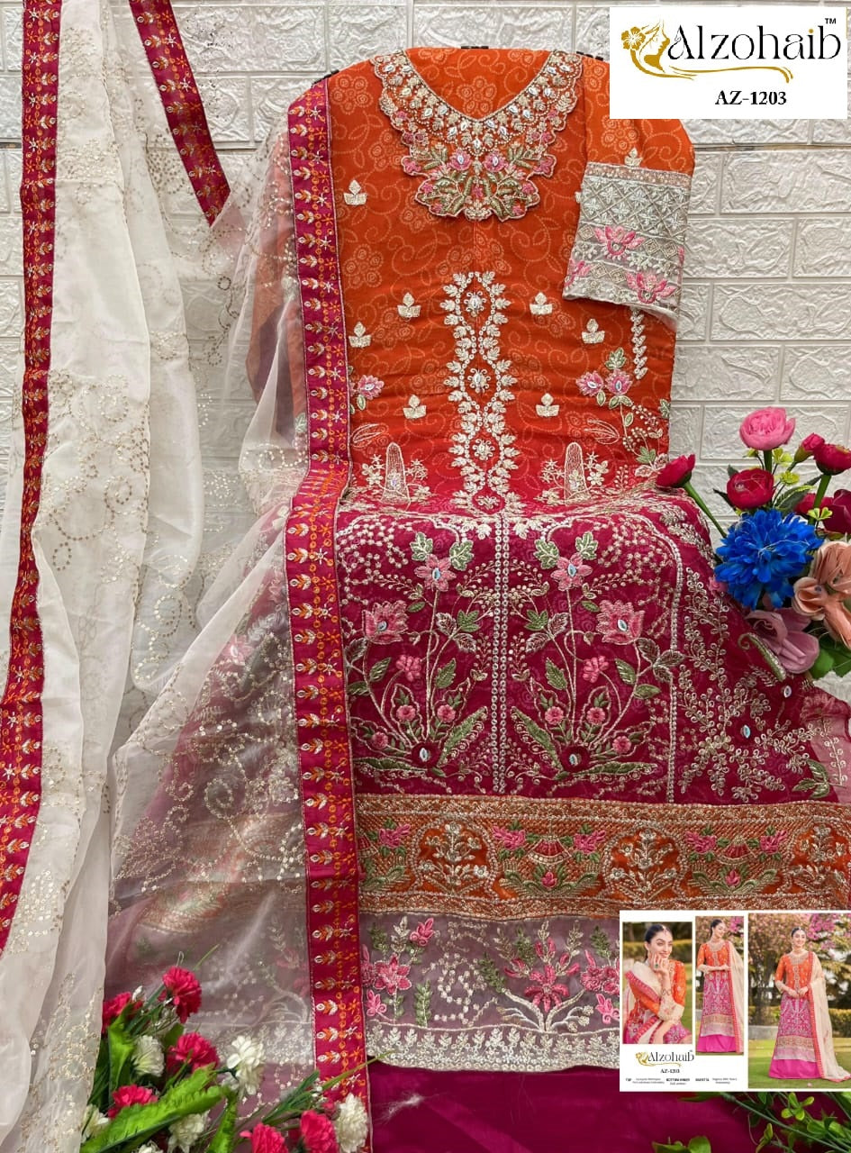 Az-1203 Al Zohaib Georgette Pakistani Salwar Suits