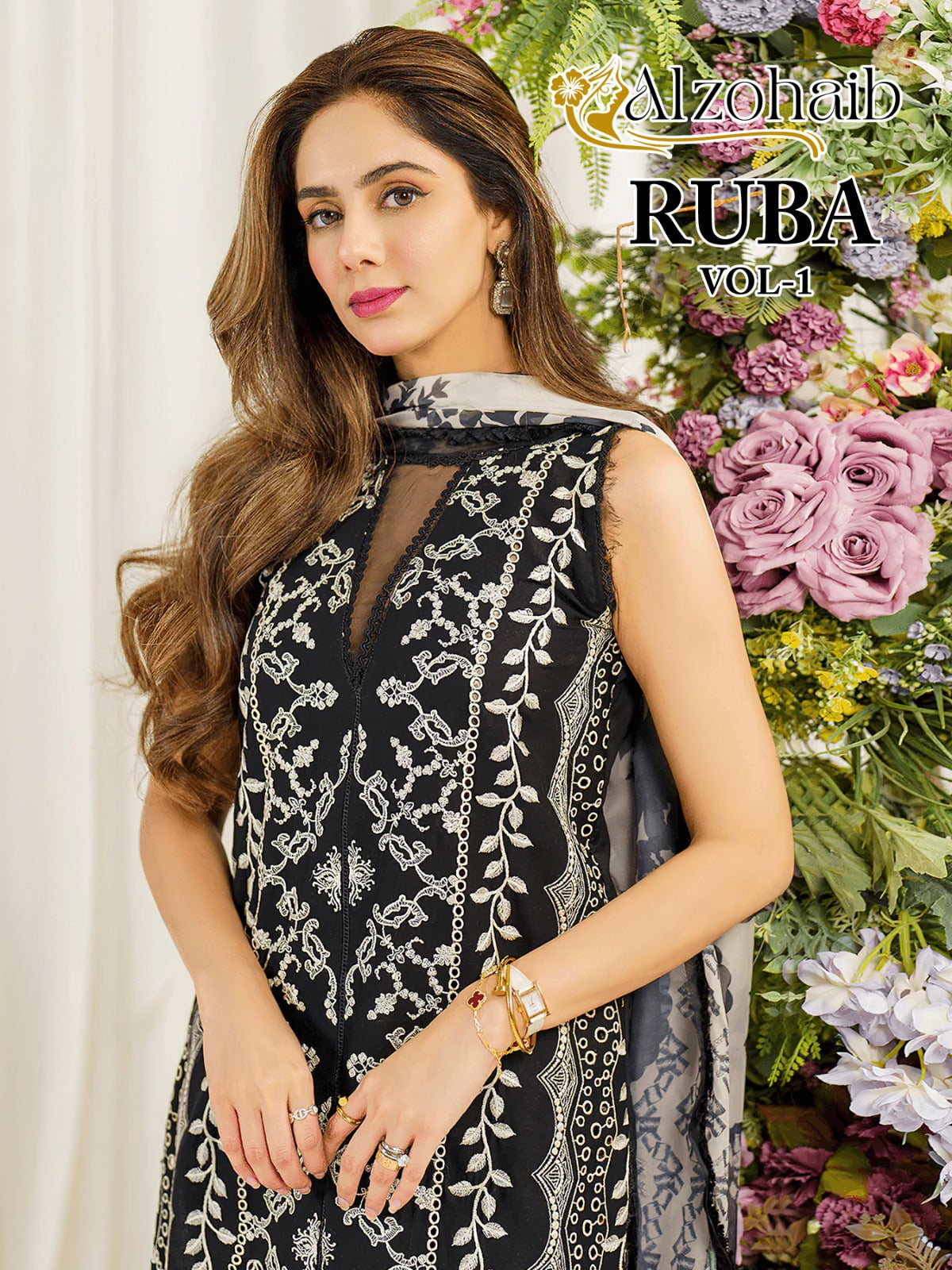 Az-1231-A Ruba Vol 1 Al Zohaib Rayon Pakistani Salwar Suits