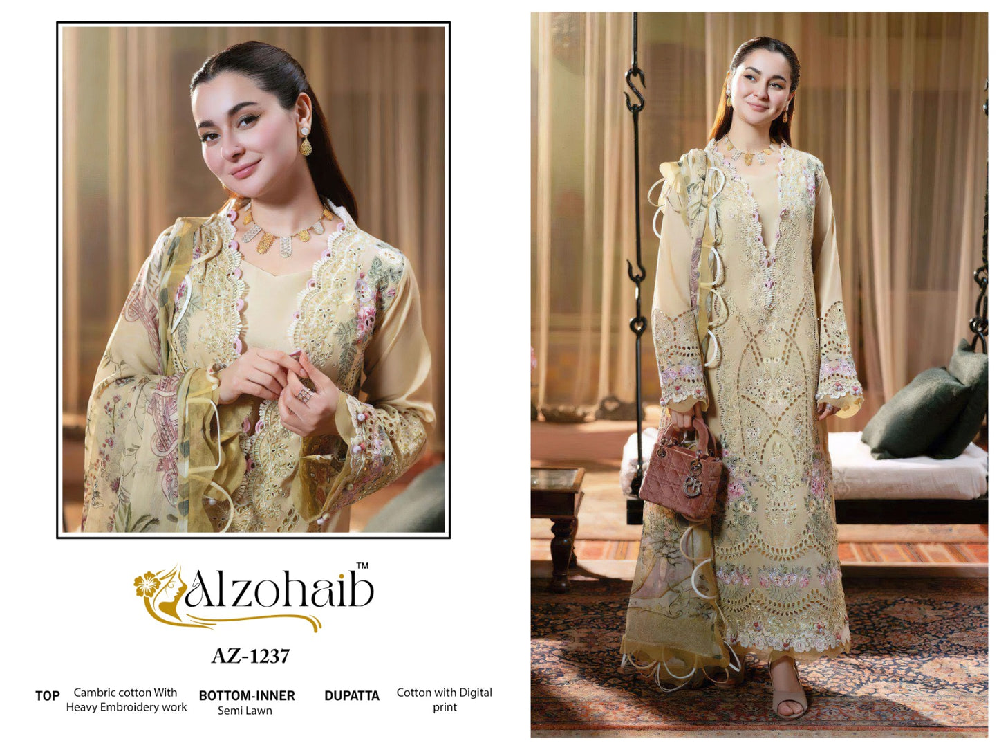 Az-1237 Al Zohaib Cotton Pakistani Salwar Suits