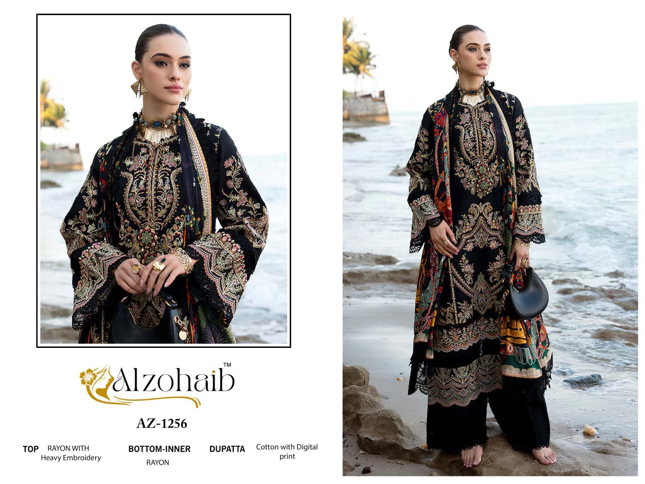 Az-1256 Al Zohaib Embroidery Pakistani Salwar Suits