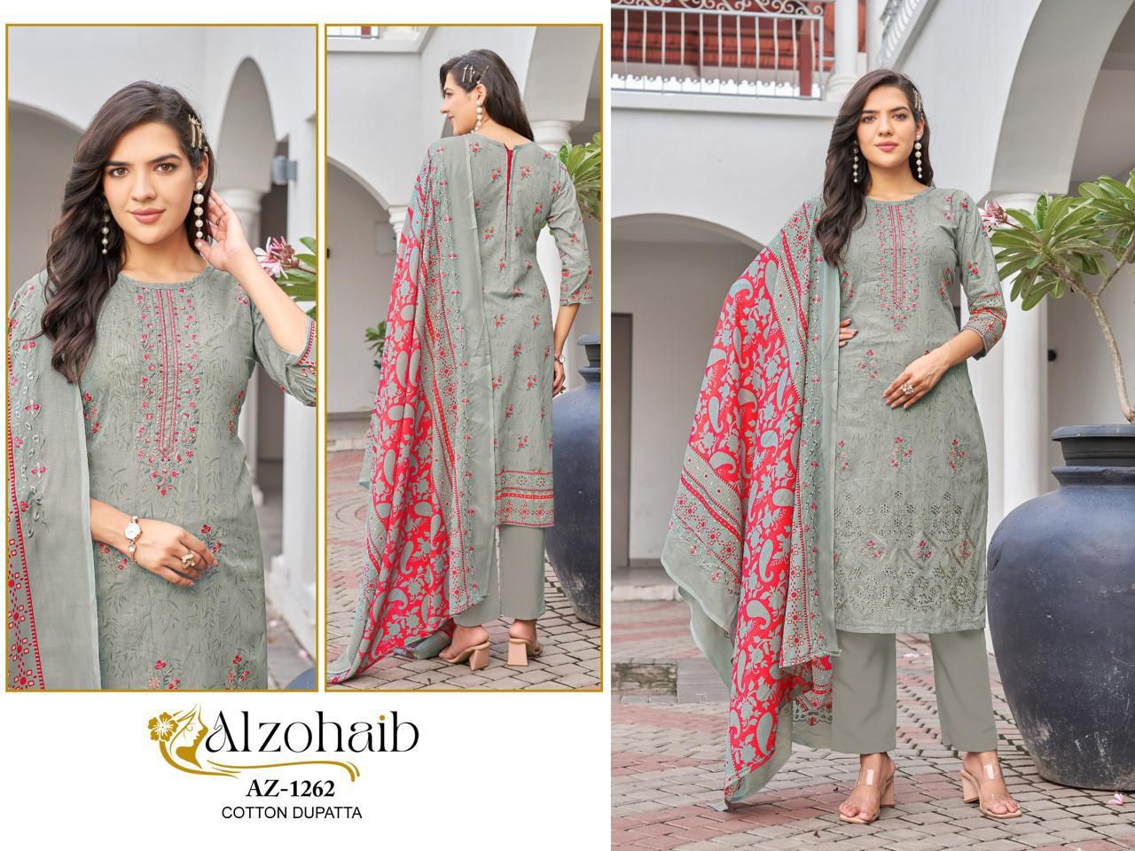 Az-1262 Mahima Al Zohaib Printed Karachi Unstitched Suits