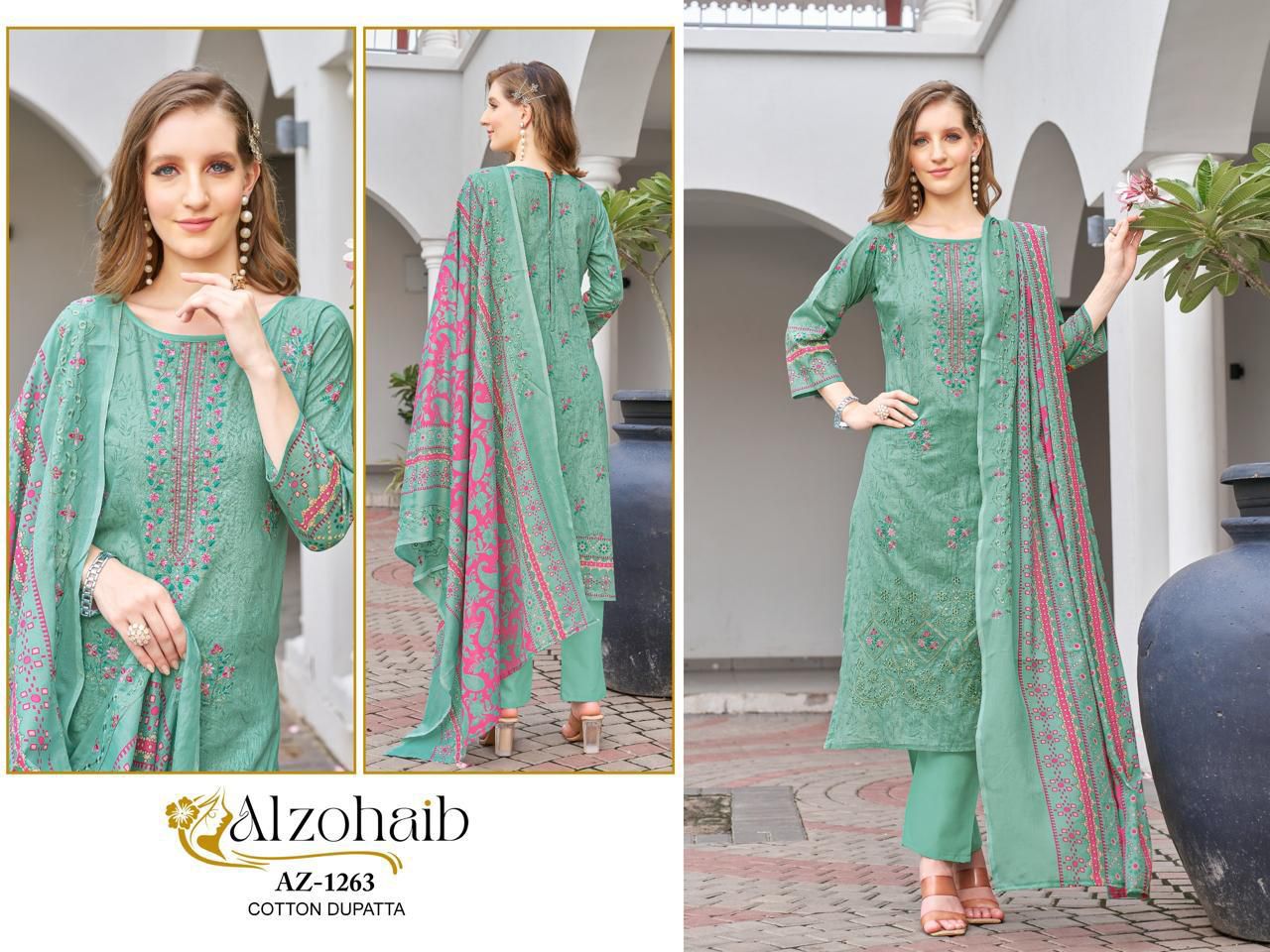 Az-1263 Mahima Al Zohaib Printed Karachi Unstitched Suits