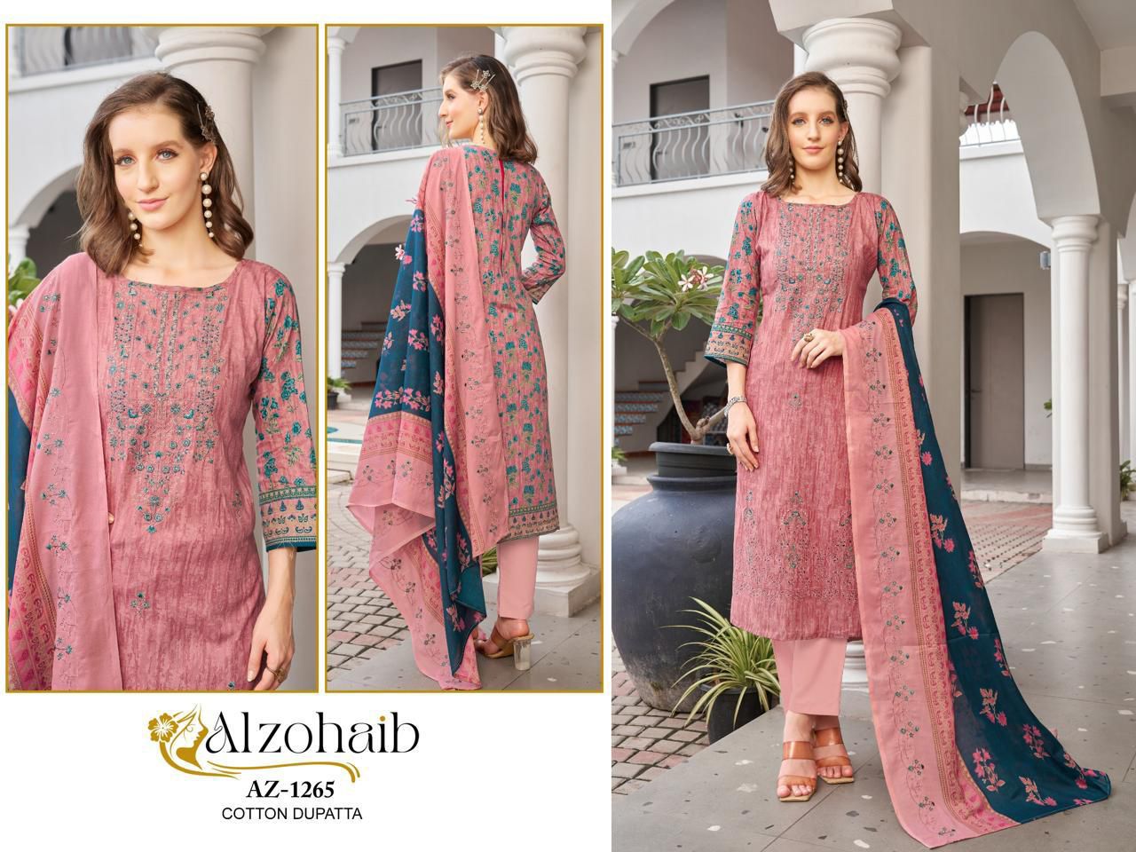 Az-1265 Mahima Al Zohaib Printed Karachi Unstitched Suits
