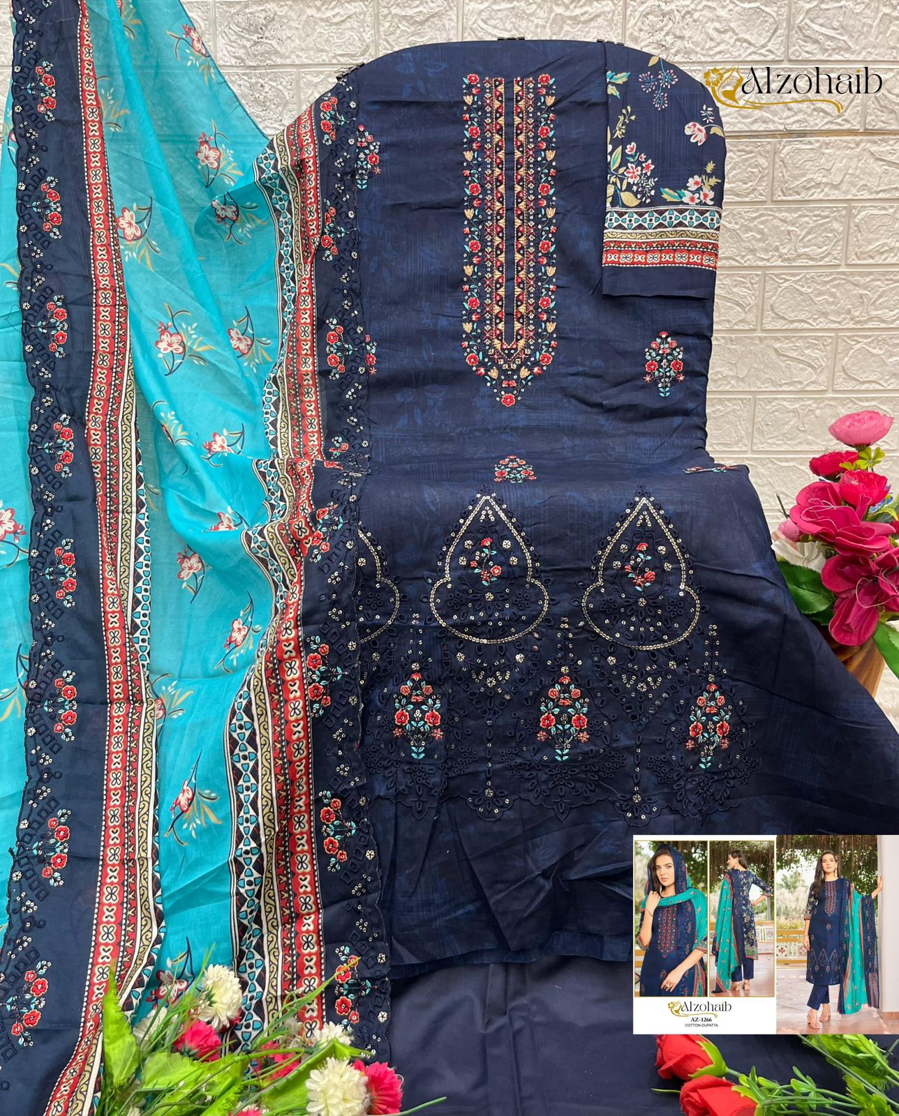 Az-1266 Mahima Al Zohaib Printed Karachi Unstitched Suits