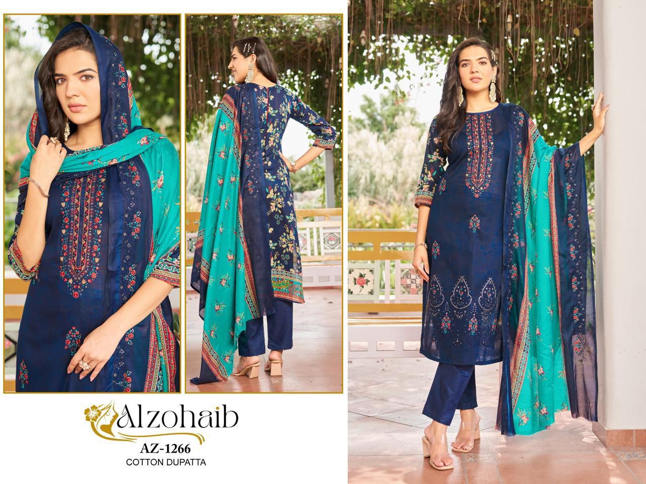 Az-1266 Mahima Al Zohaib Printed Karachi Unstitched Suits