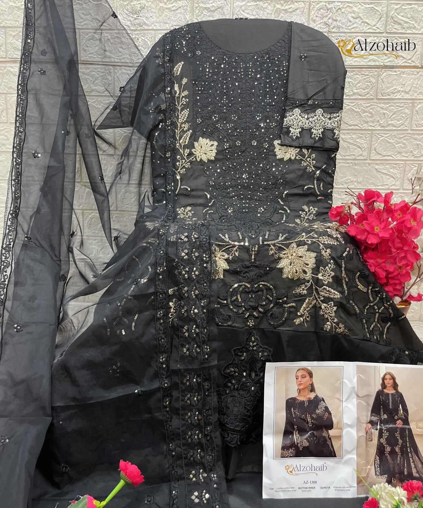 Az-1308 Aarzoo Vol-1 Al Zohaib Embroidery Pakistani Salwar Suits