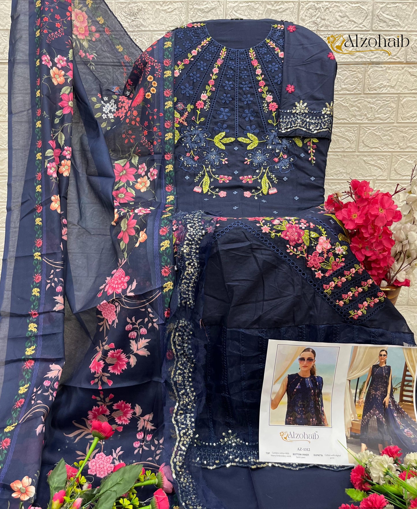 Az-1312 Aarzoo Vol-2 Al Zohaib Embroidery Pakistani Salwar Suits