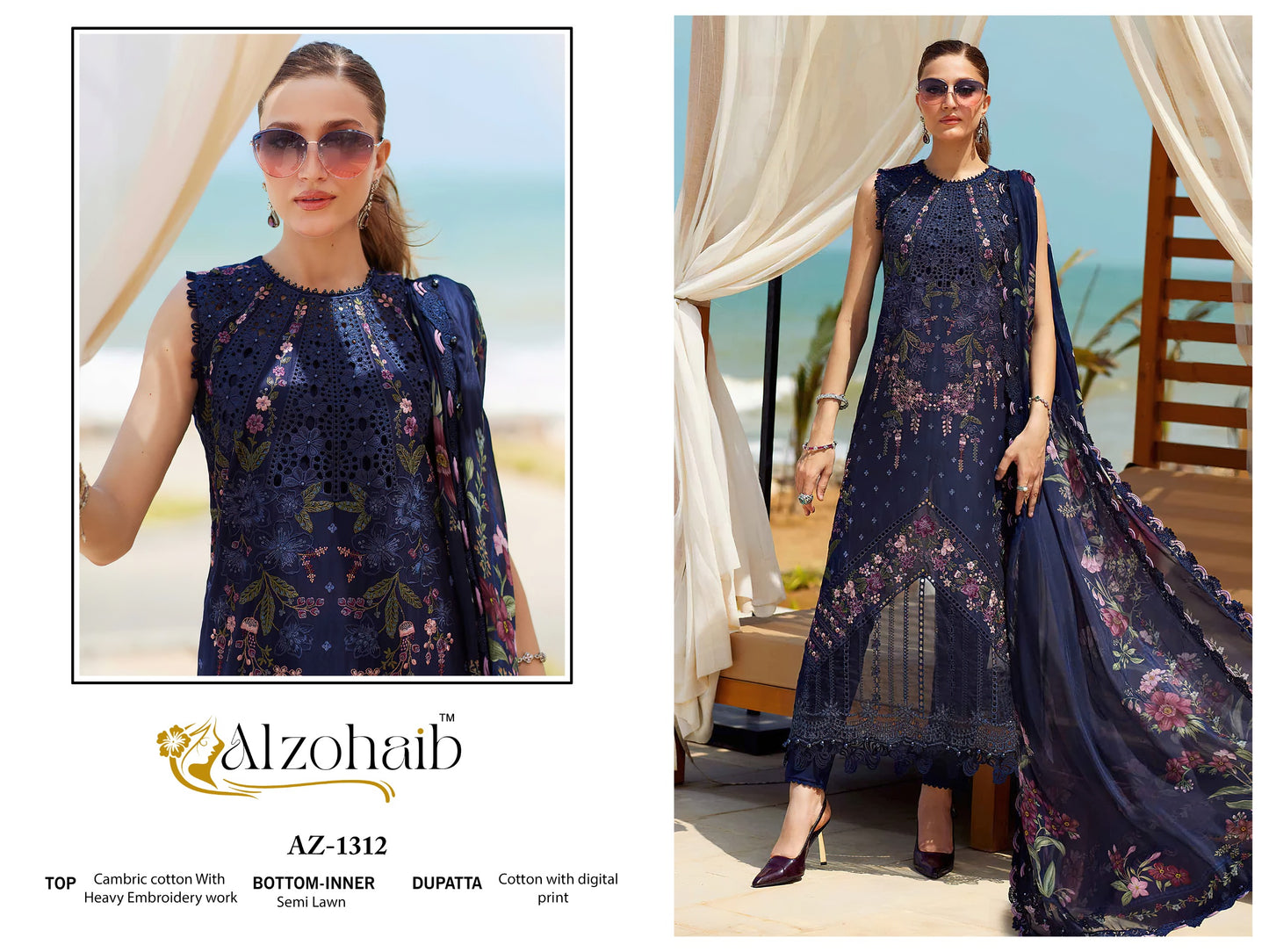 Az-1312 Aarzoo Vol-2 Al Zohaib Embroidery Pakistani Salwar Suits