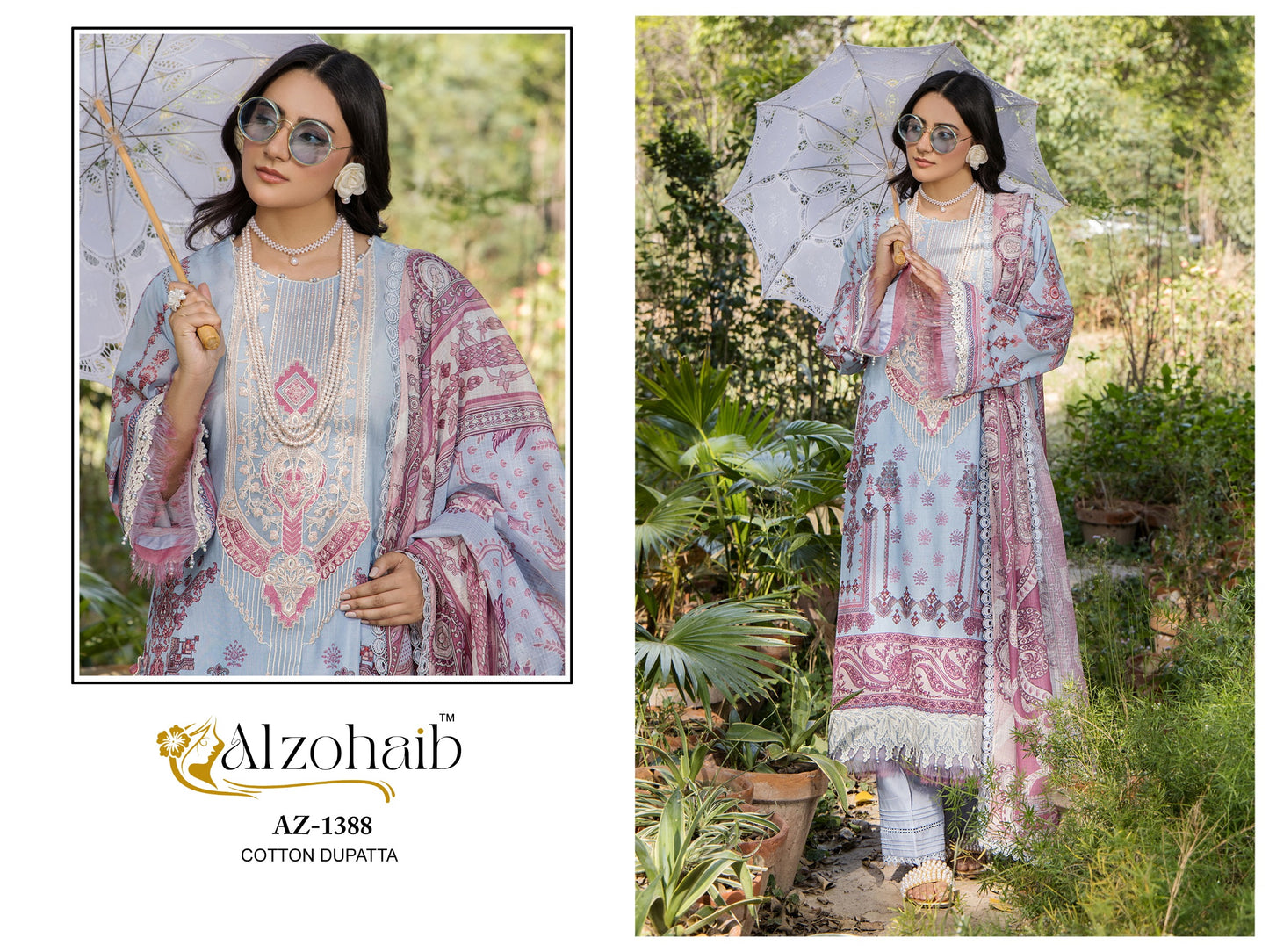 Az-1388 Aaida Vol 2 Al Zohaib Pure Cotton Pakistani Salwar Suits