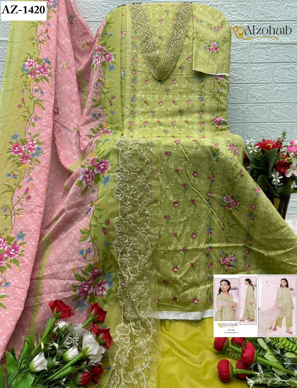 Az-1420 Itrh Vol 1 Al Zohaib Pure Cotton Pakistani Salwar Suits
