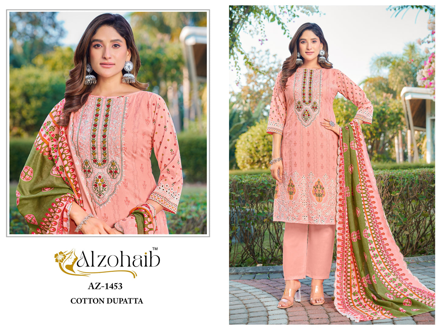 Az-1453 Aaliya Vol 1 Al Zohaib Pure Cotton Pakistani Salwar Suits