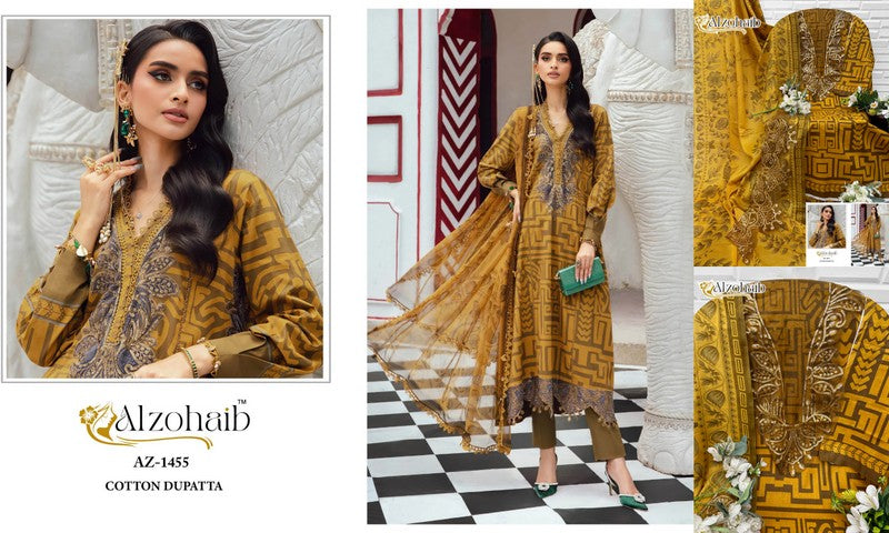 Az-1455 Al Zohaib Pure Cotton Pakistani Salwar Suits