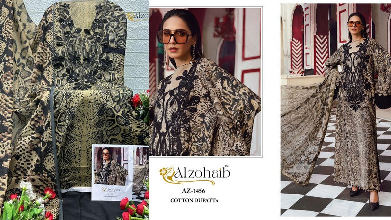 Az-1456 Al Zohaib Pure Cotton Pakistani Salwar Suits