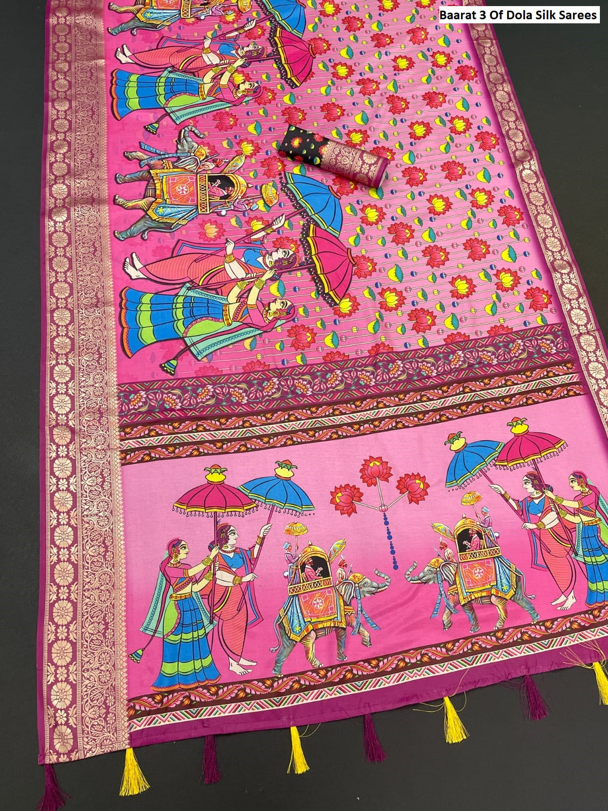 Baarat Pink 3 Of Dola Silk Sarees