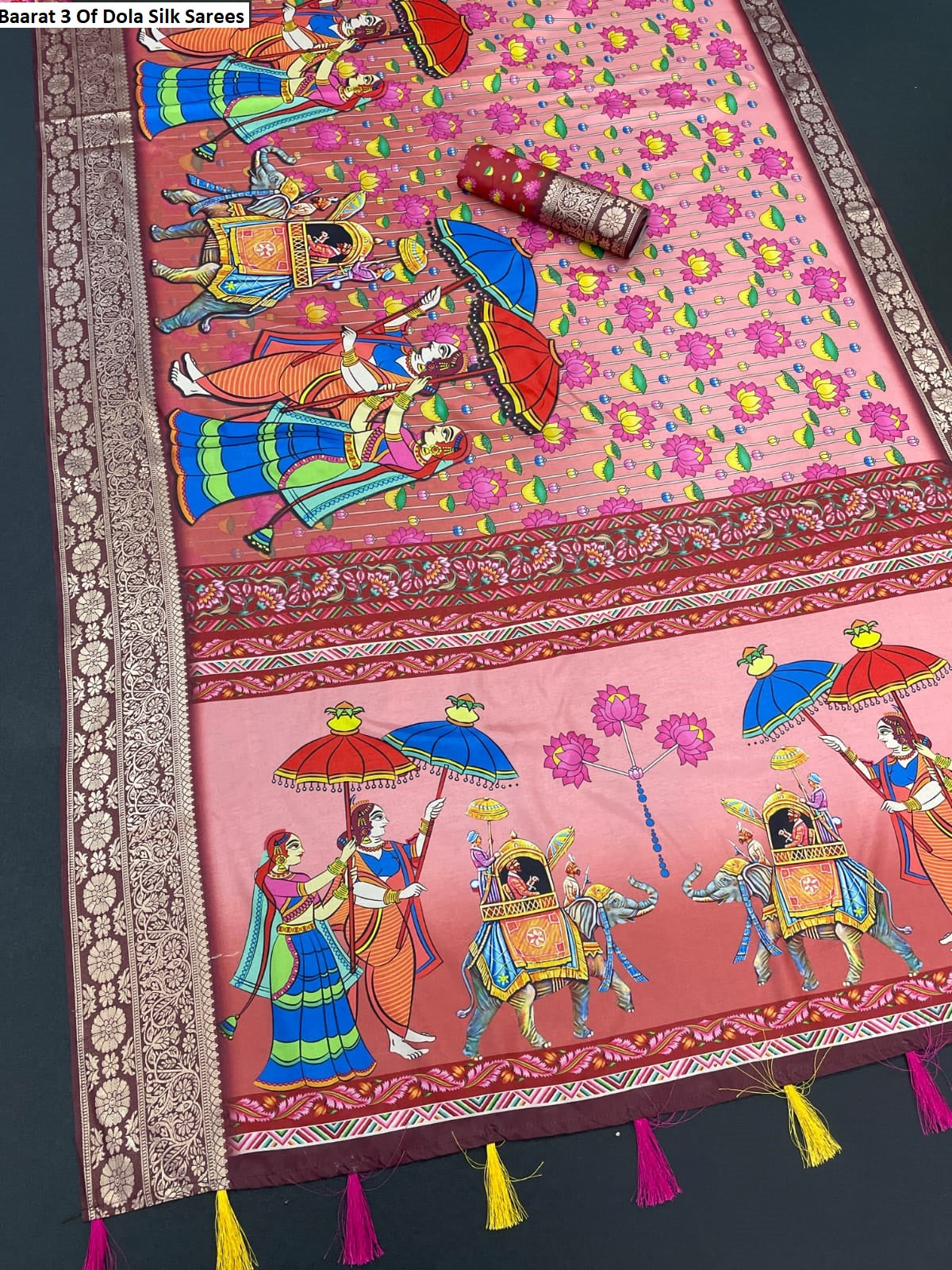 Baarat Red 3 Of Dola Silk Sarees