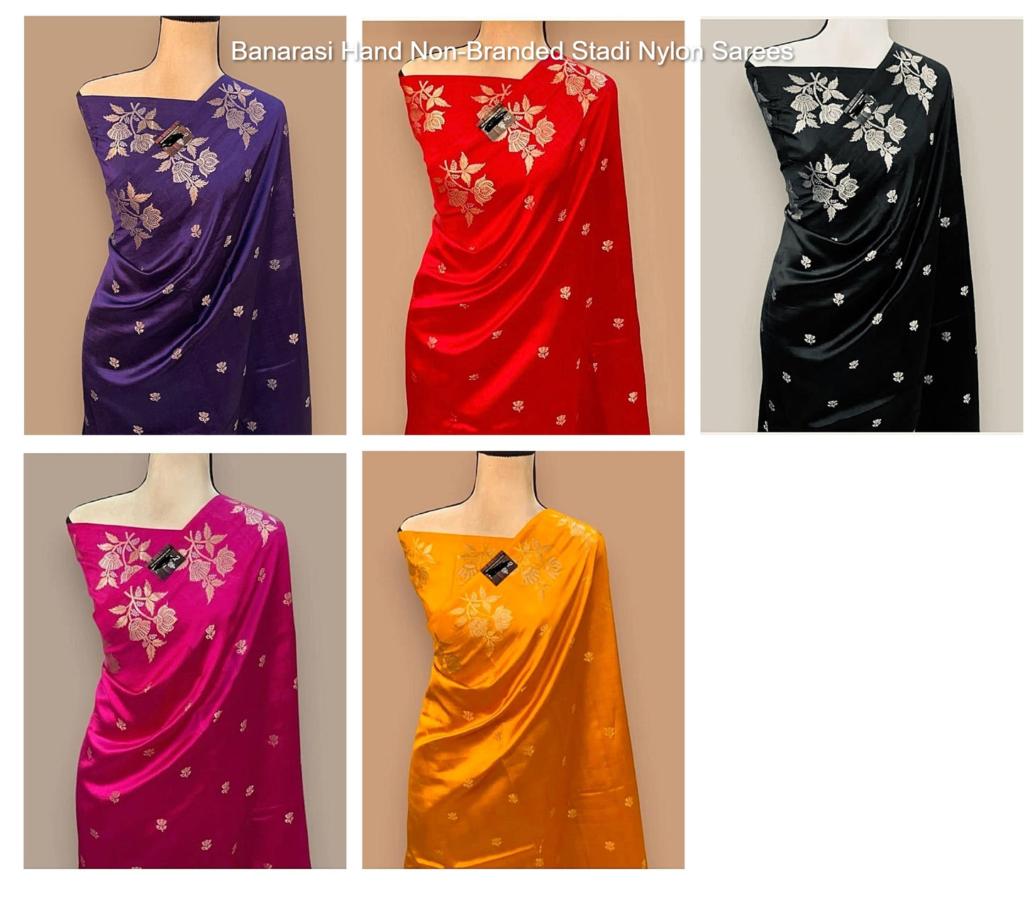 Banarasi Hand Non-Branded Stadi Nylon Sarees
