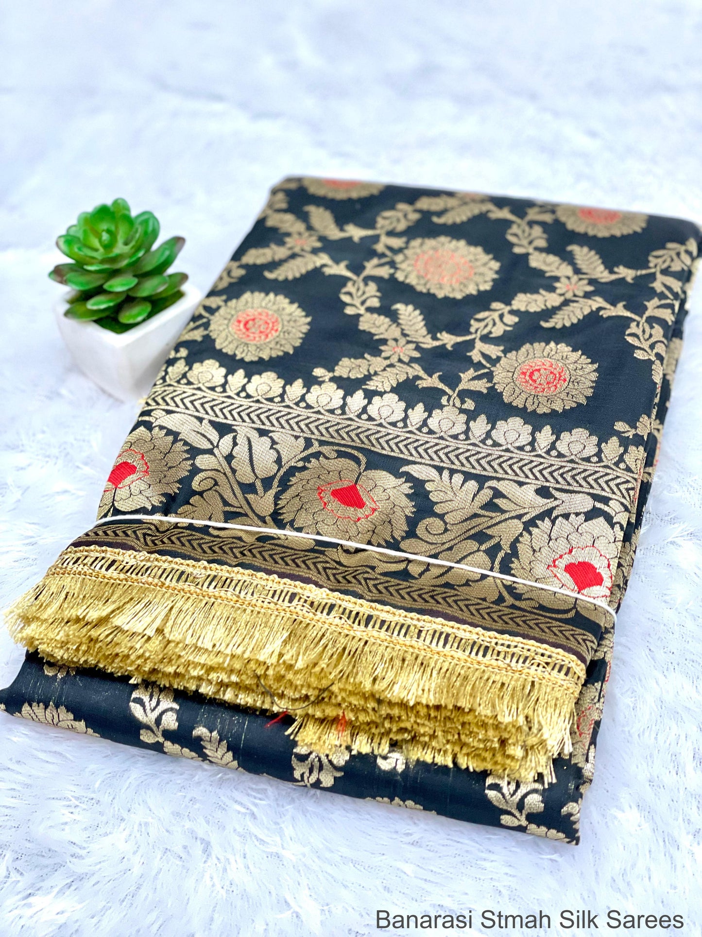 Banarasi Stmah Silk Sarees