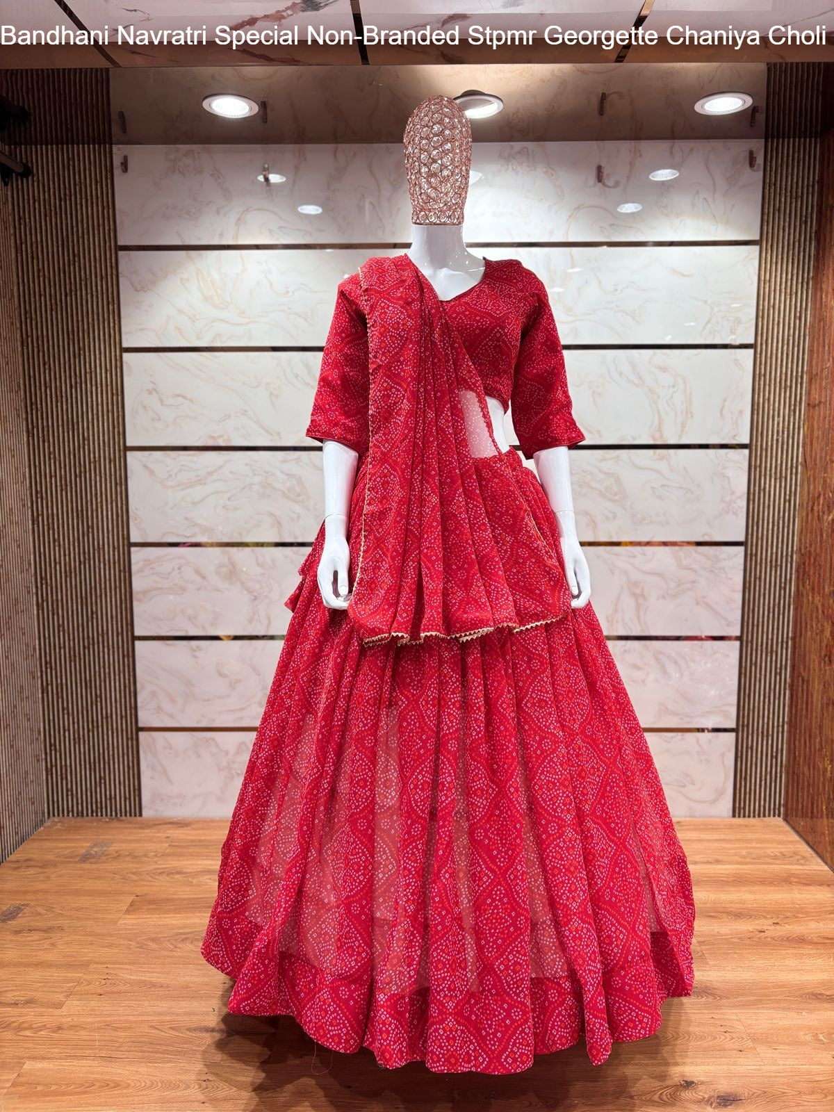 Bandhani Navratri Special Non-Branded Stpmr Georgette Chaniya Choli
