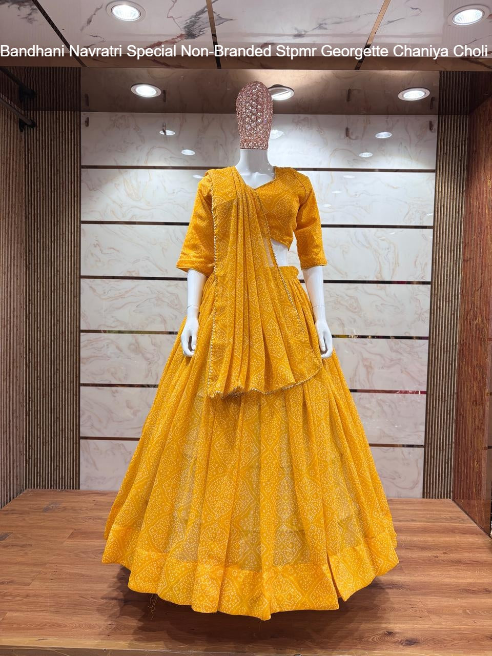 Bandhani Navratri Special Non-Branded Stpmr Georgette Chaniya Choli