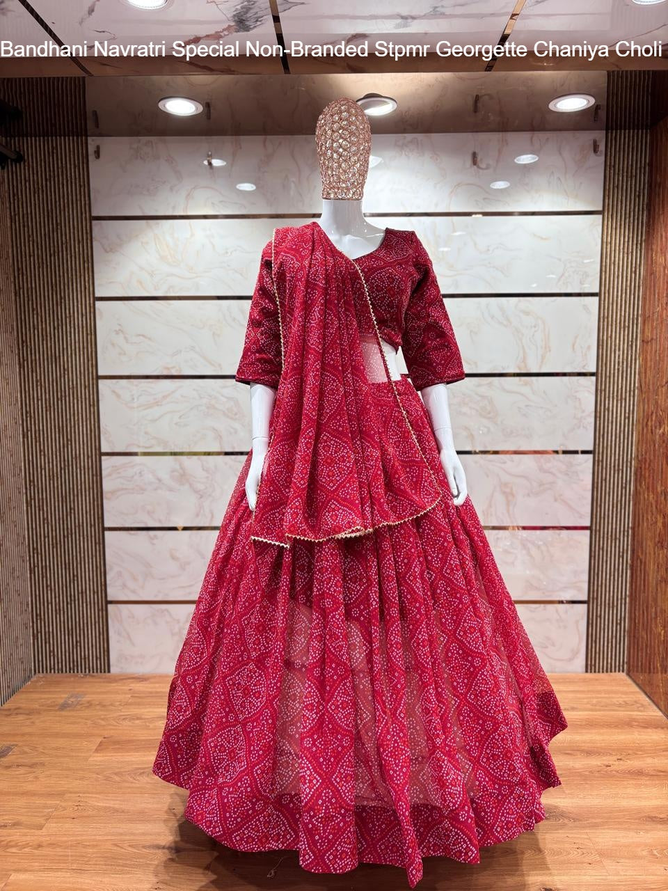 Bandhani Navratri Special Non-Branded Stpmr Georgette Chaniya Choli