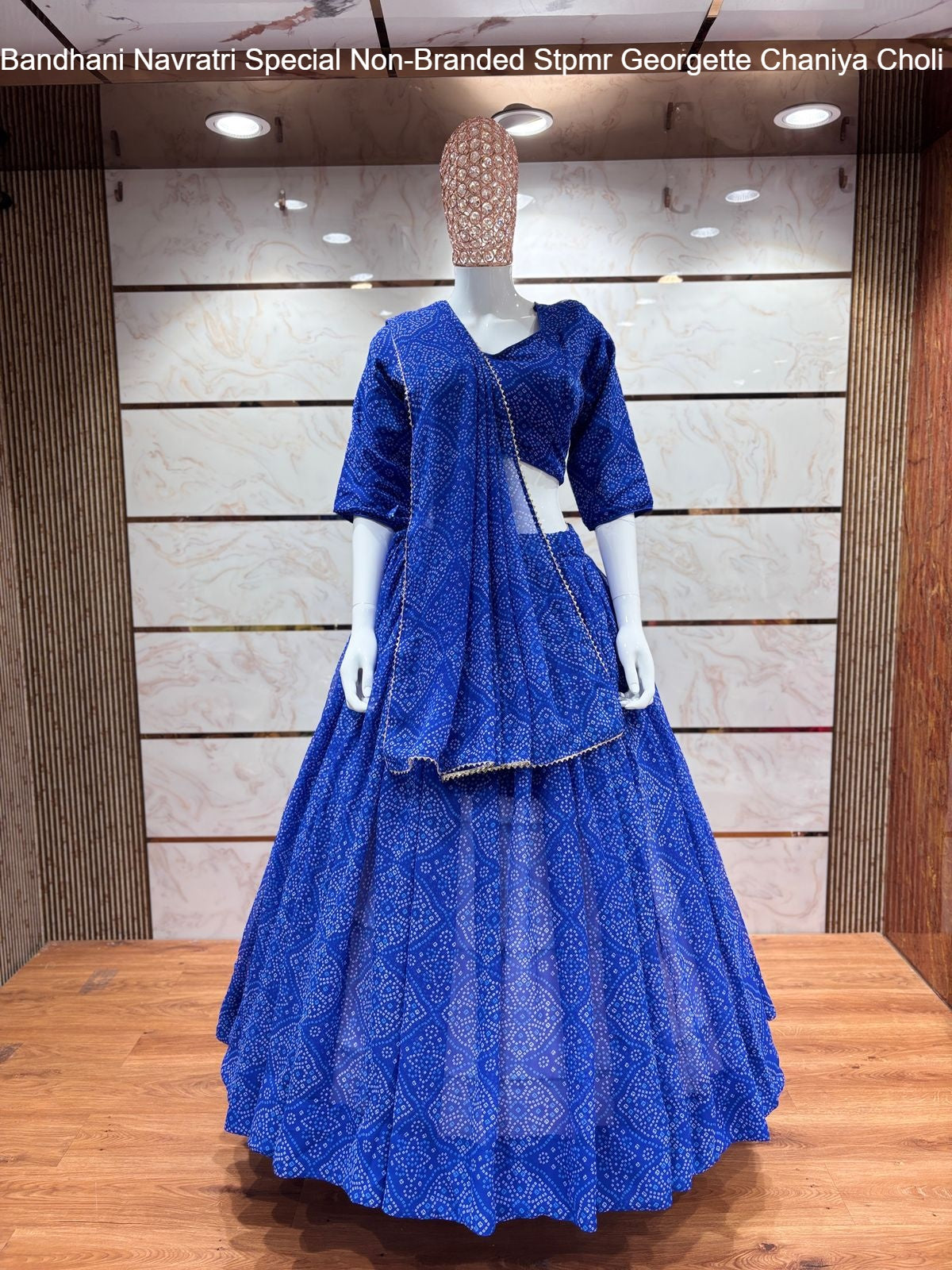 Bandhani Navratri Special Non-Branded Stpmr Georgette Chaniya Choli