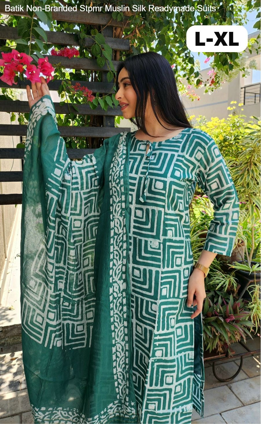 Batik Non-Branded Stpmr Muslin Silk Readymade Suits