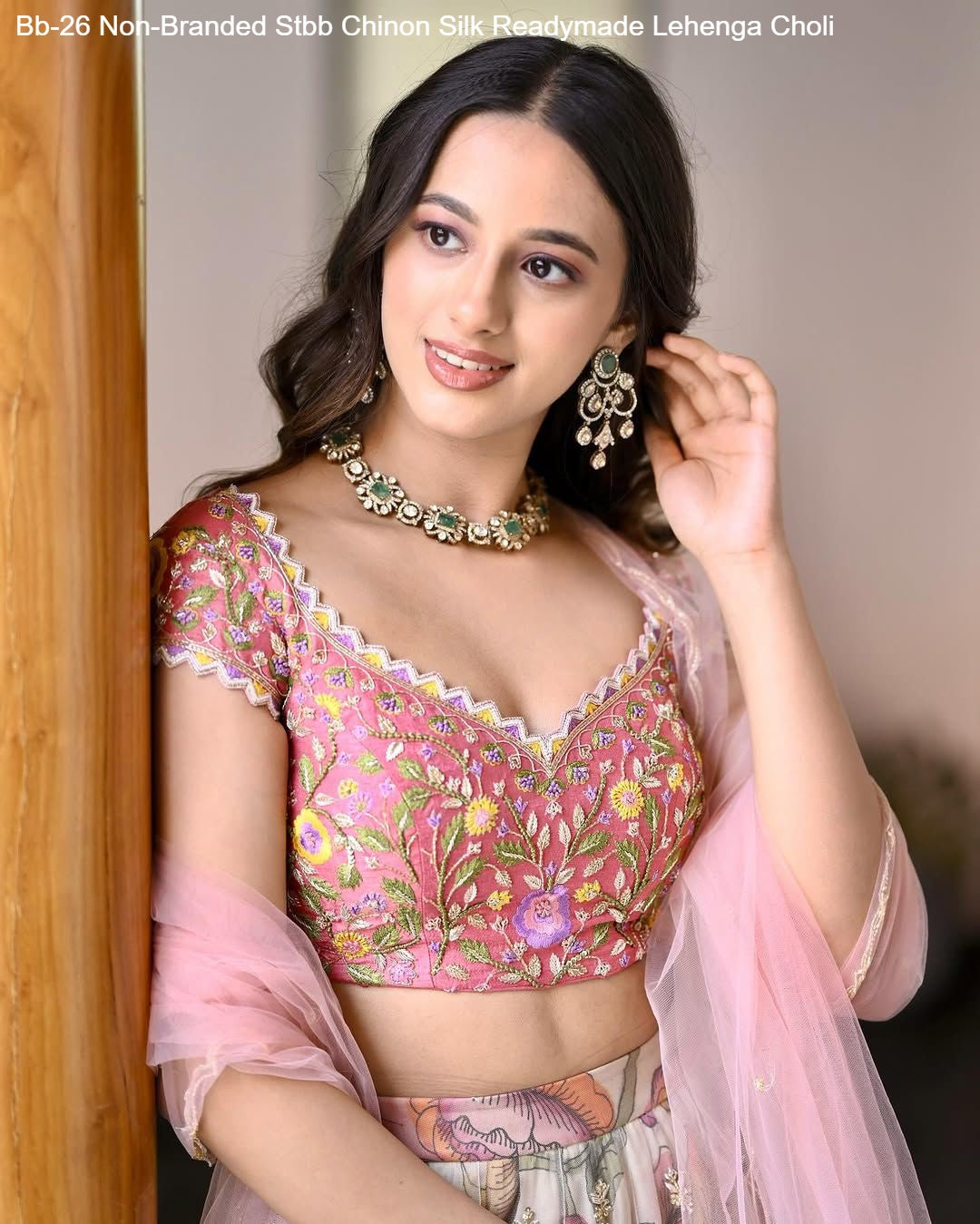 Bb-26 Non-Branded Stbb Chinon Silk Readymade Lehenga Choli