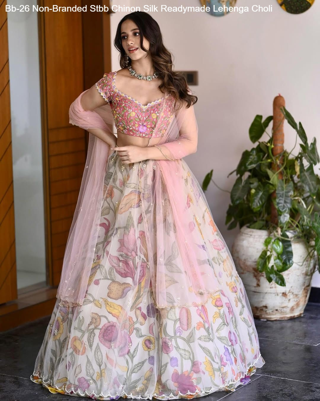 Bb-26 Non-Branded Stbb Chinon Silk Readymade Lehenga Choli