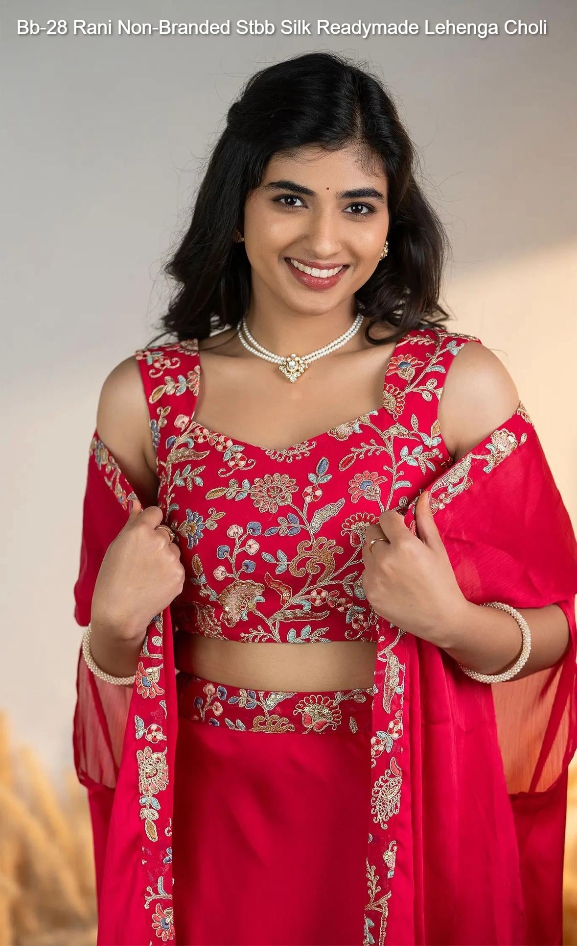 Bb-28 Rani Non-Branded Stbb Silk Readymade Lehenga Choli