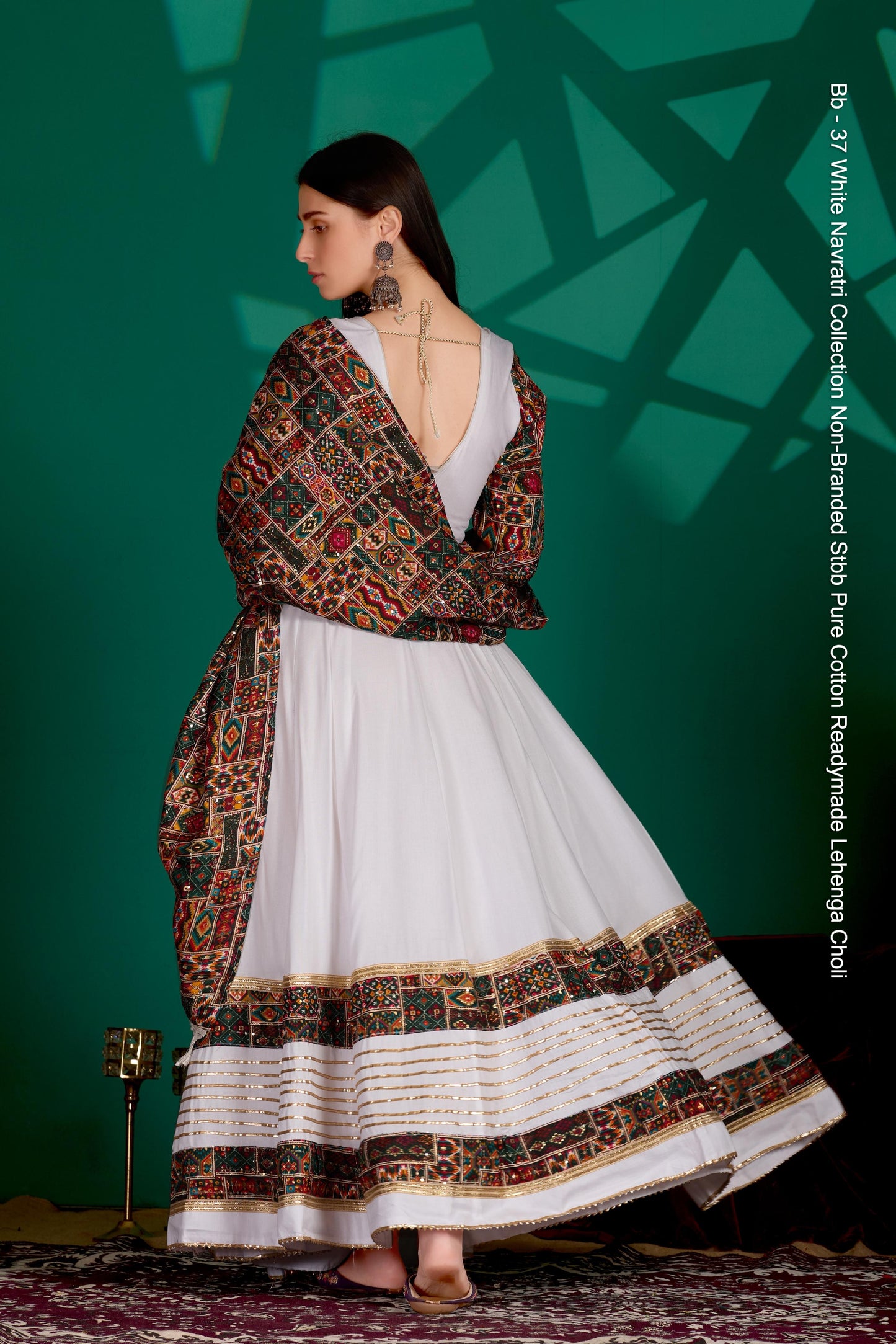 Bb - 37 White Navratri Collection Non-Branded Stbb Pure Cotton Readymade Lehenga Choli