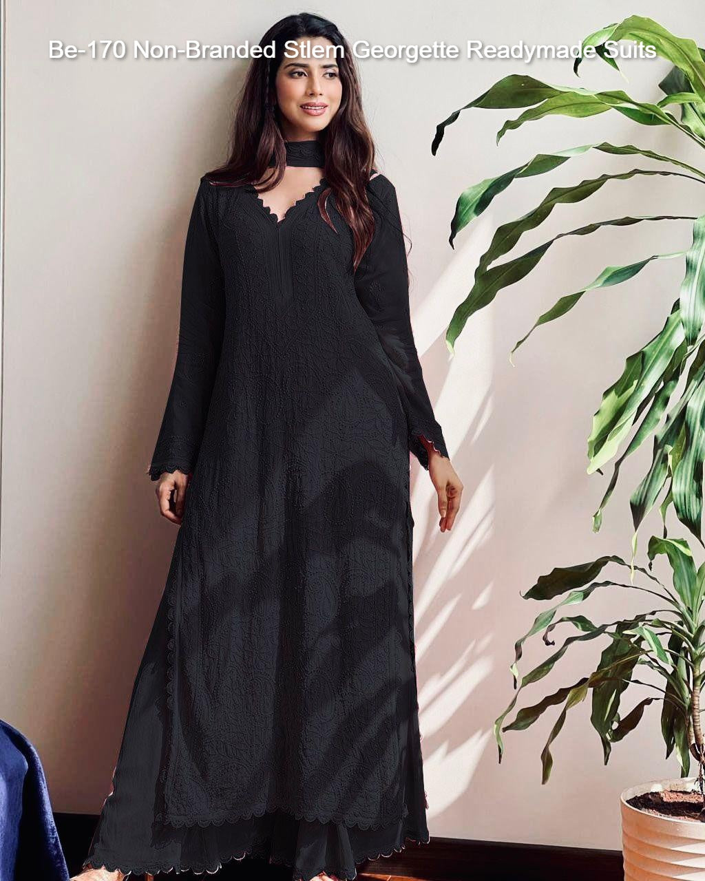 Be-170 Non-Branded Stlem Georgette Readymade Suits