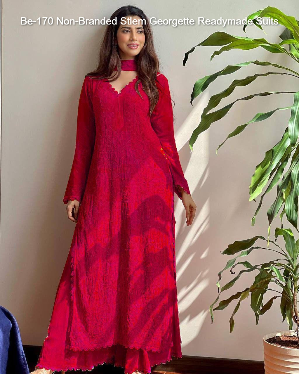 Be-170 Non-Branded Stlem Georgette Readymade Suits