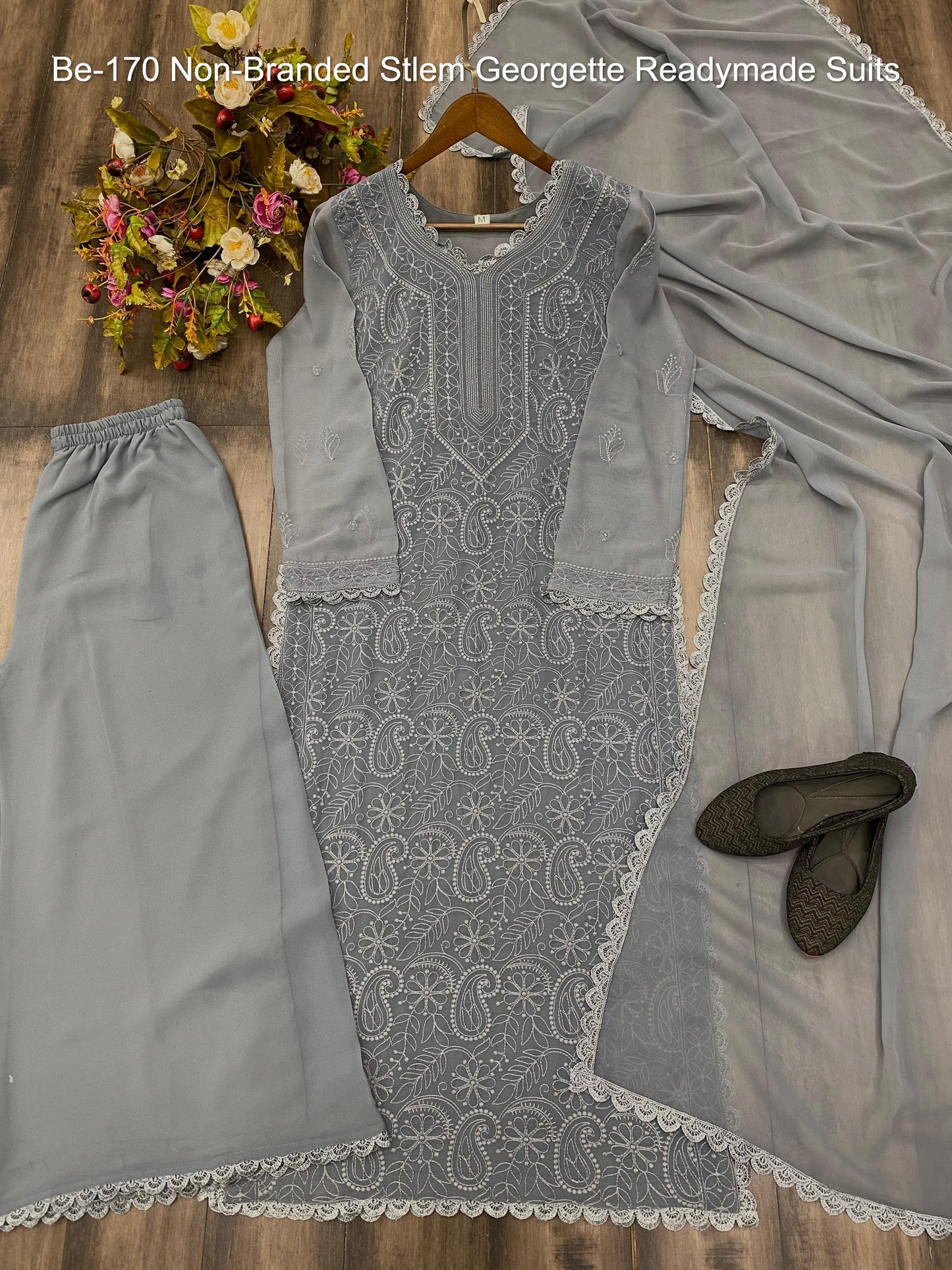 Be-170 Non-Branded Stlem Georgette Readymade Suits