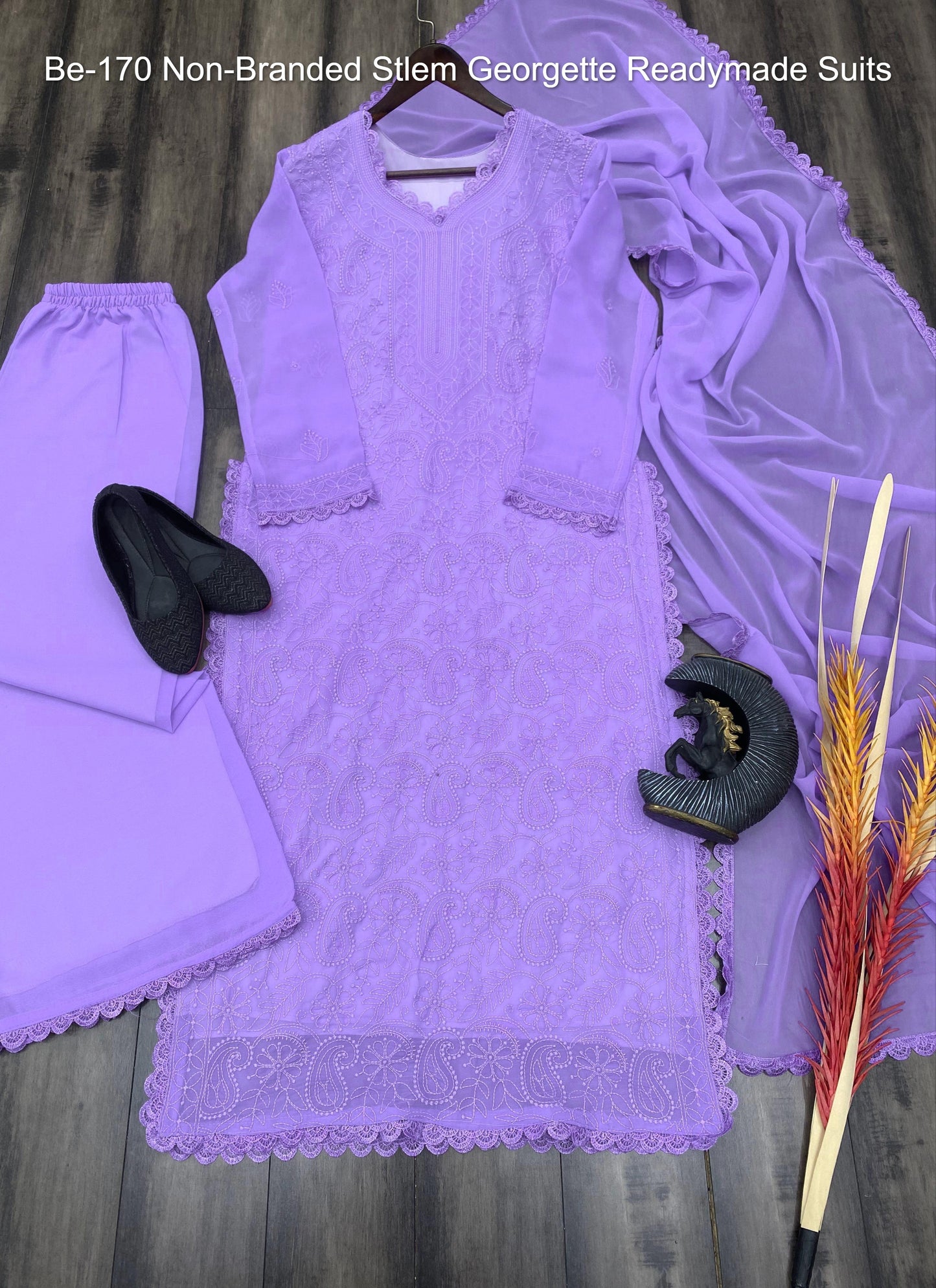 Be-170 Non-Branded Stlem Georgette Readymade Suits