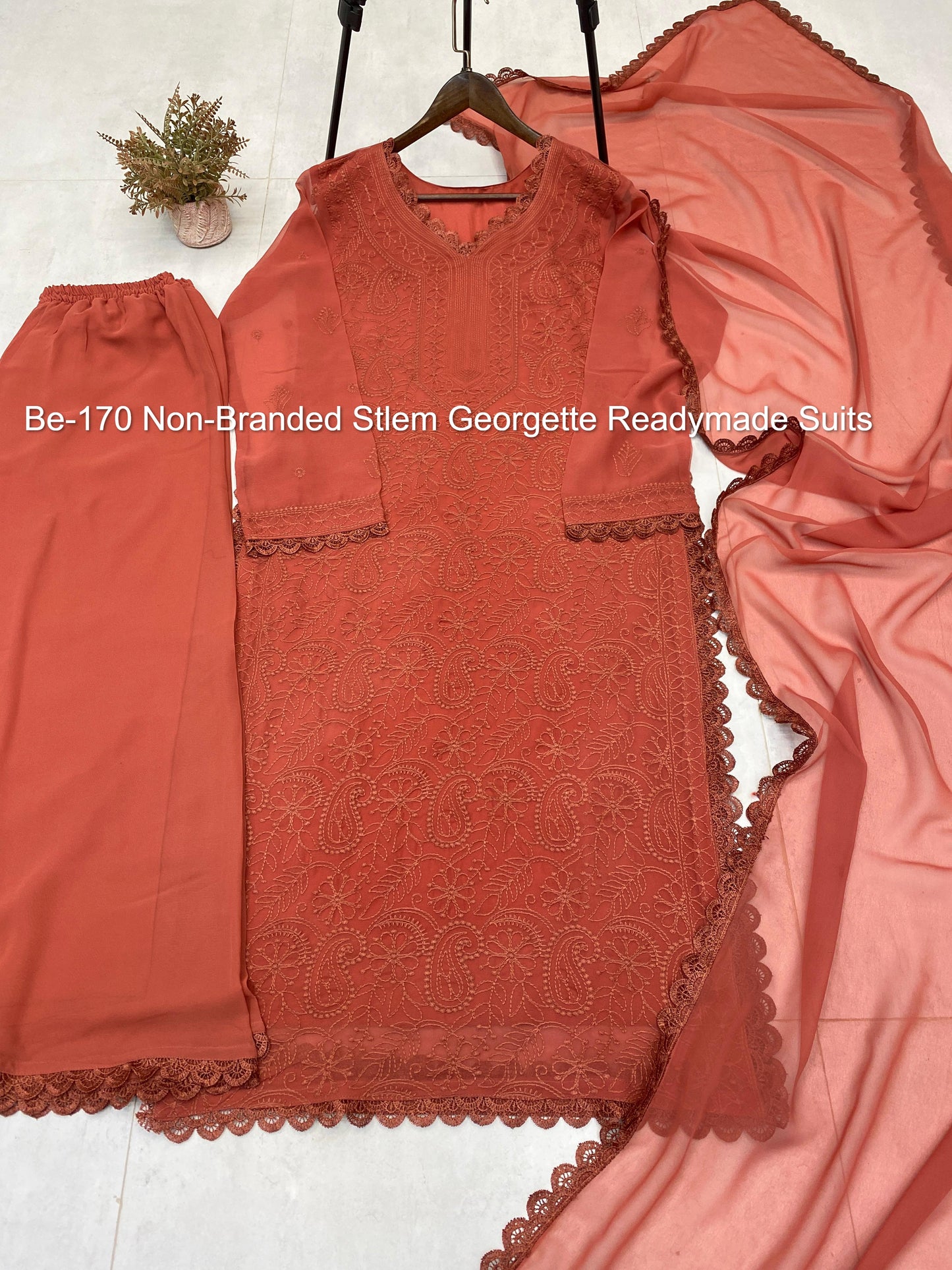 Be-170 Non-Branded Stlem Georgette Readymade Suits