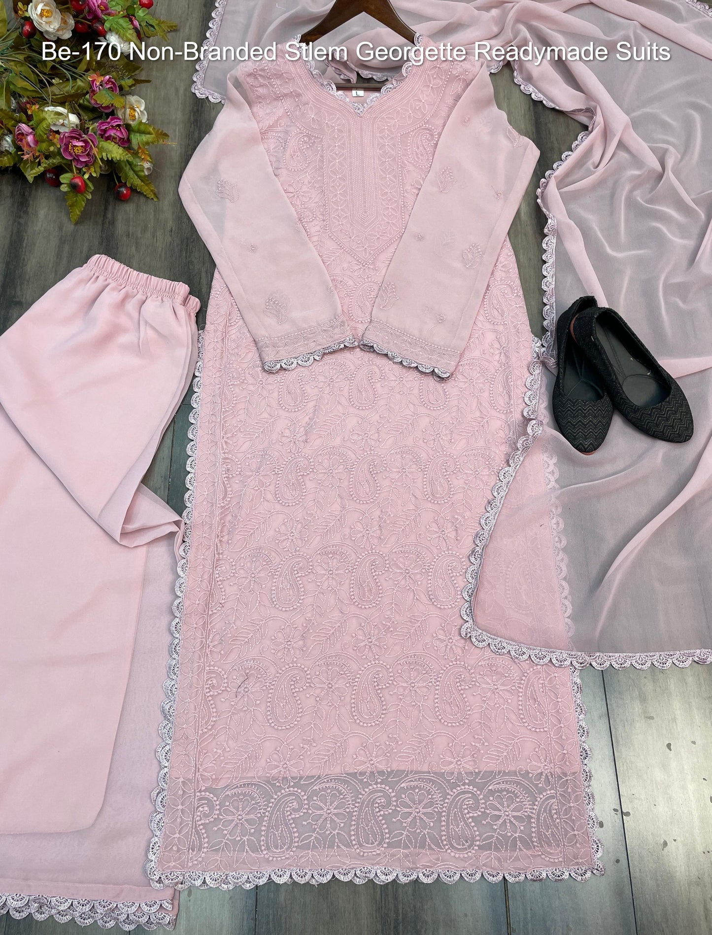 Be-170 Non-Branded Stlem Georgette Readymade Suits