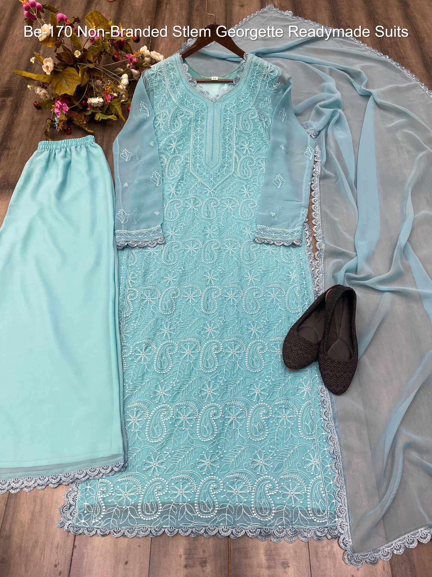 Be-170 Non-Branded Stlem Georgette Readymade Suits