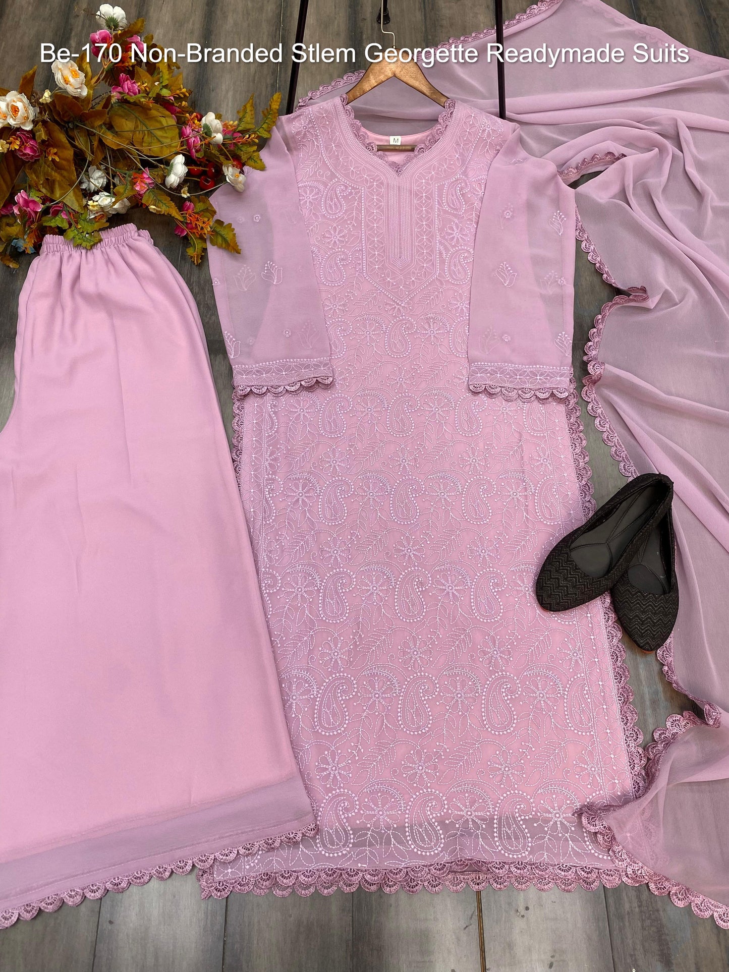 Be-170 Non-Branded Stlem Georgette Readymade Suits
