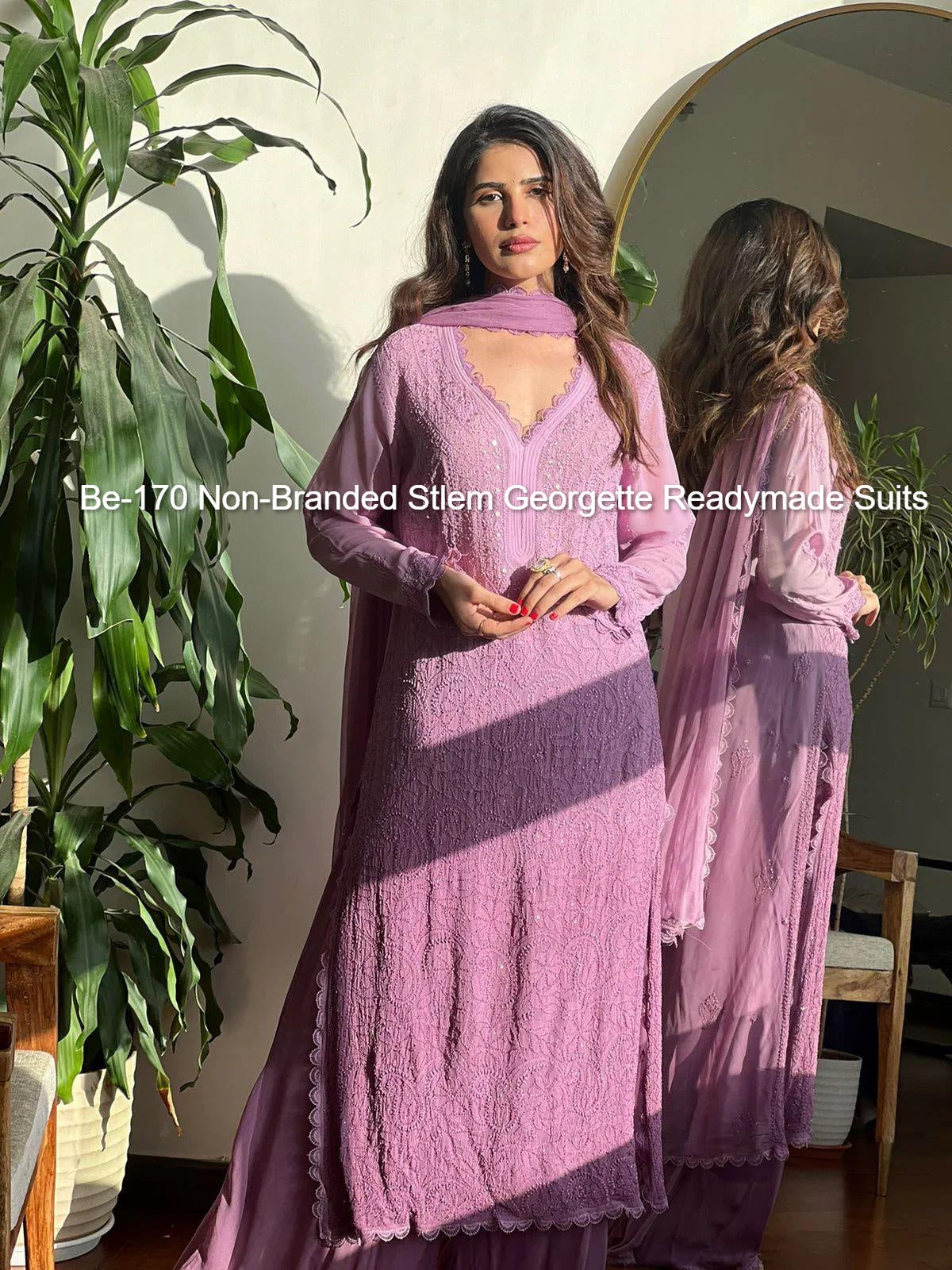 Be-170 Non-Branded Stlem Georgette Readymade Suits