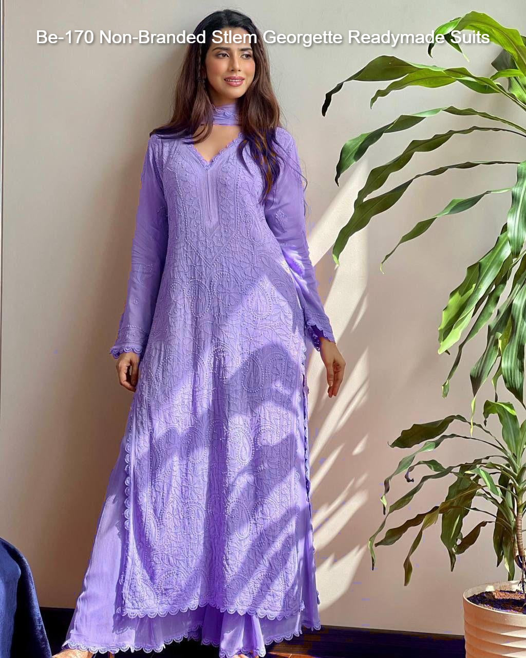 Be-170 Non-Branded Stlem Georgette Readymade Suits