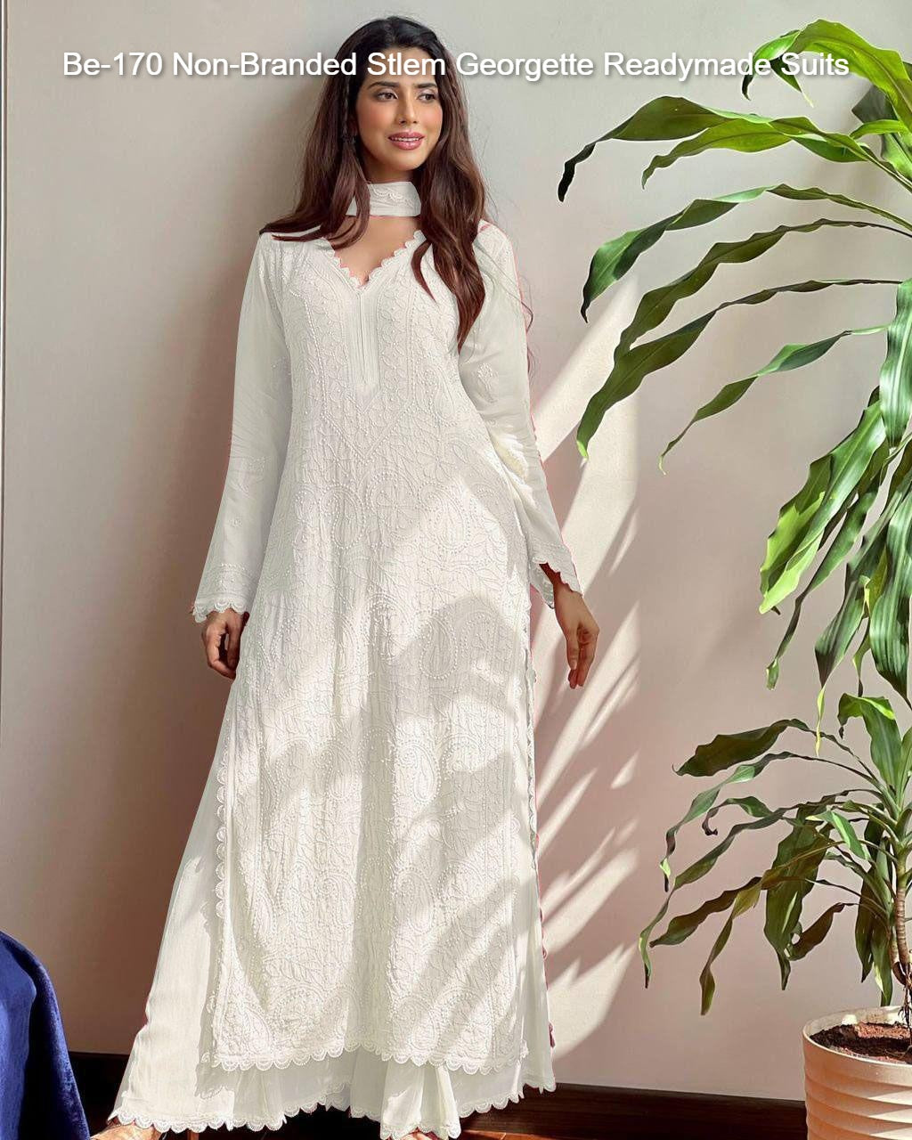 Be-170 Non-Branded Stlem Georgette Readymade Suits