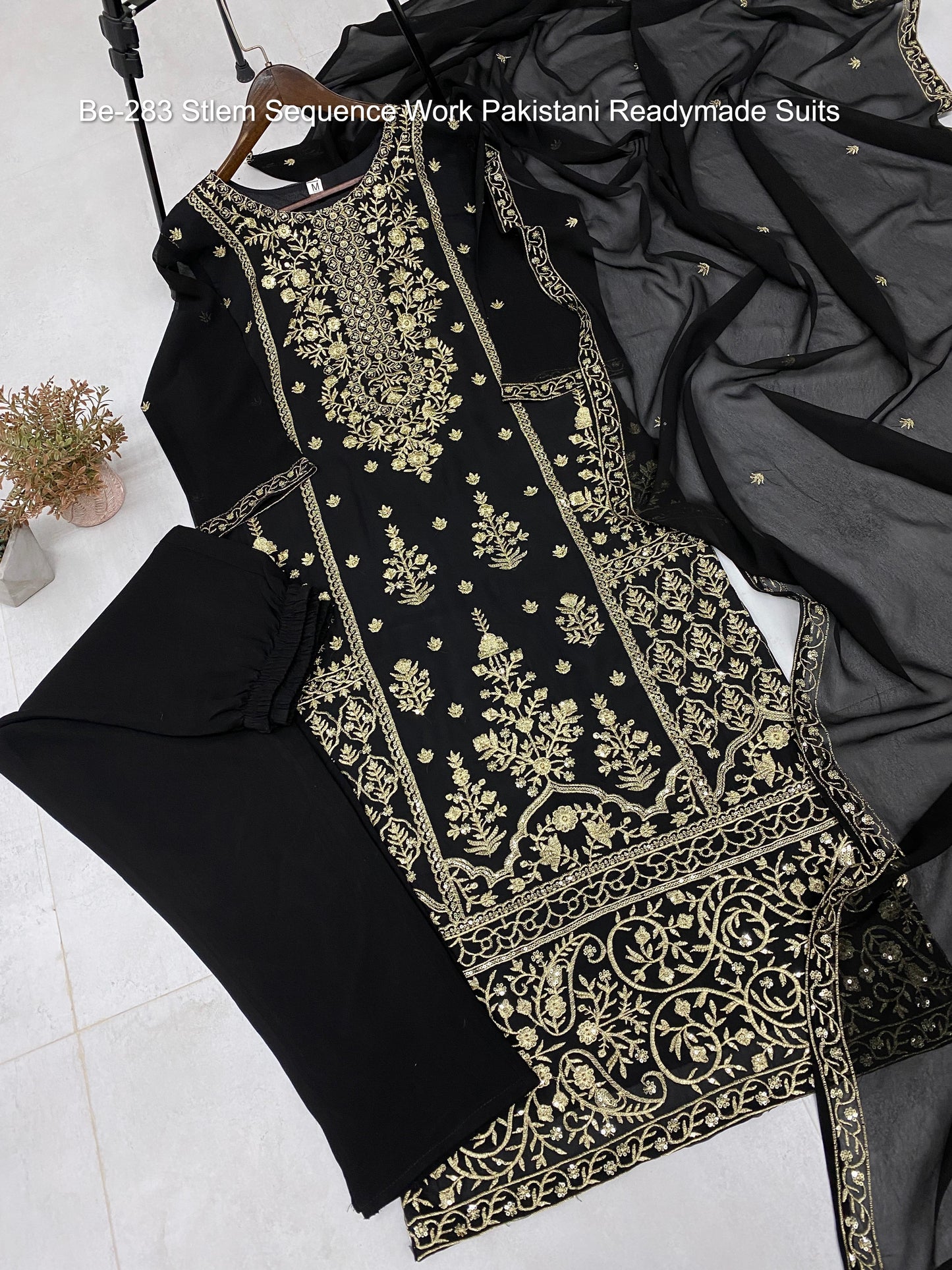 Be-283 Stlem Sequence Work Pakistani Readymade Suits