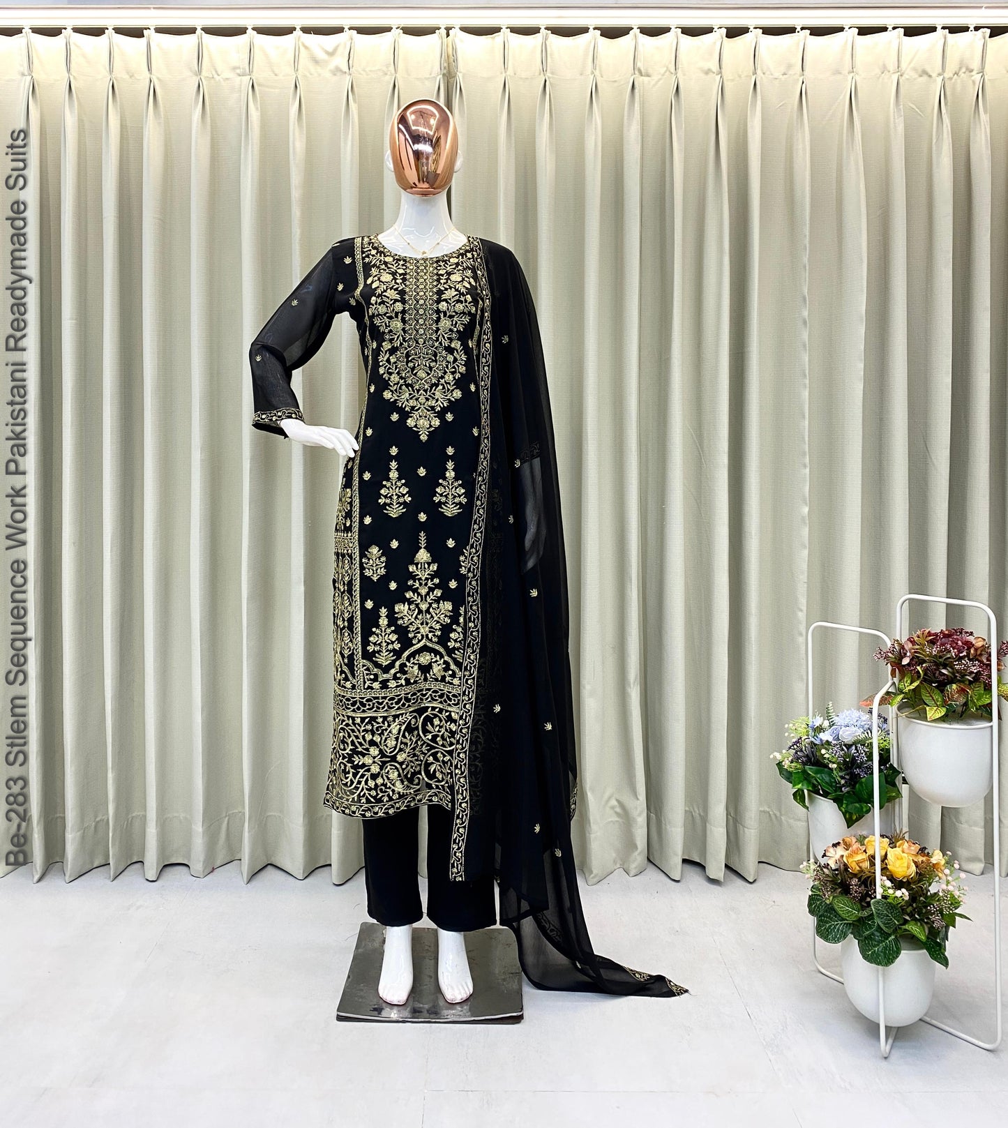 Be-283 Stlem Sequence Work Pakistani Readymade Suits