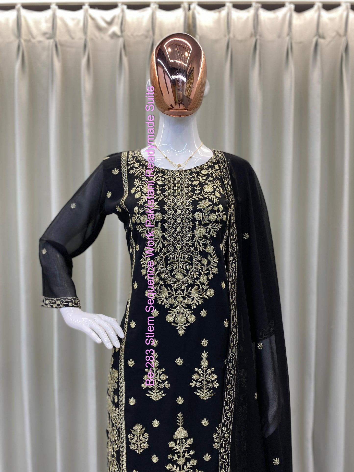 Be-283 Stlem Sequence Work Pakistani Readymade Suits