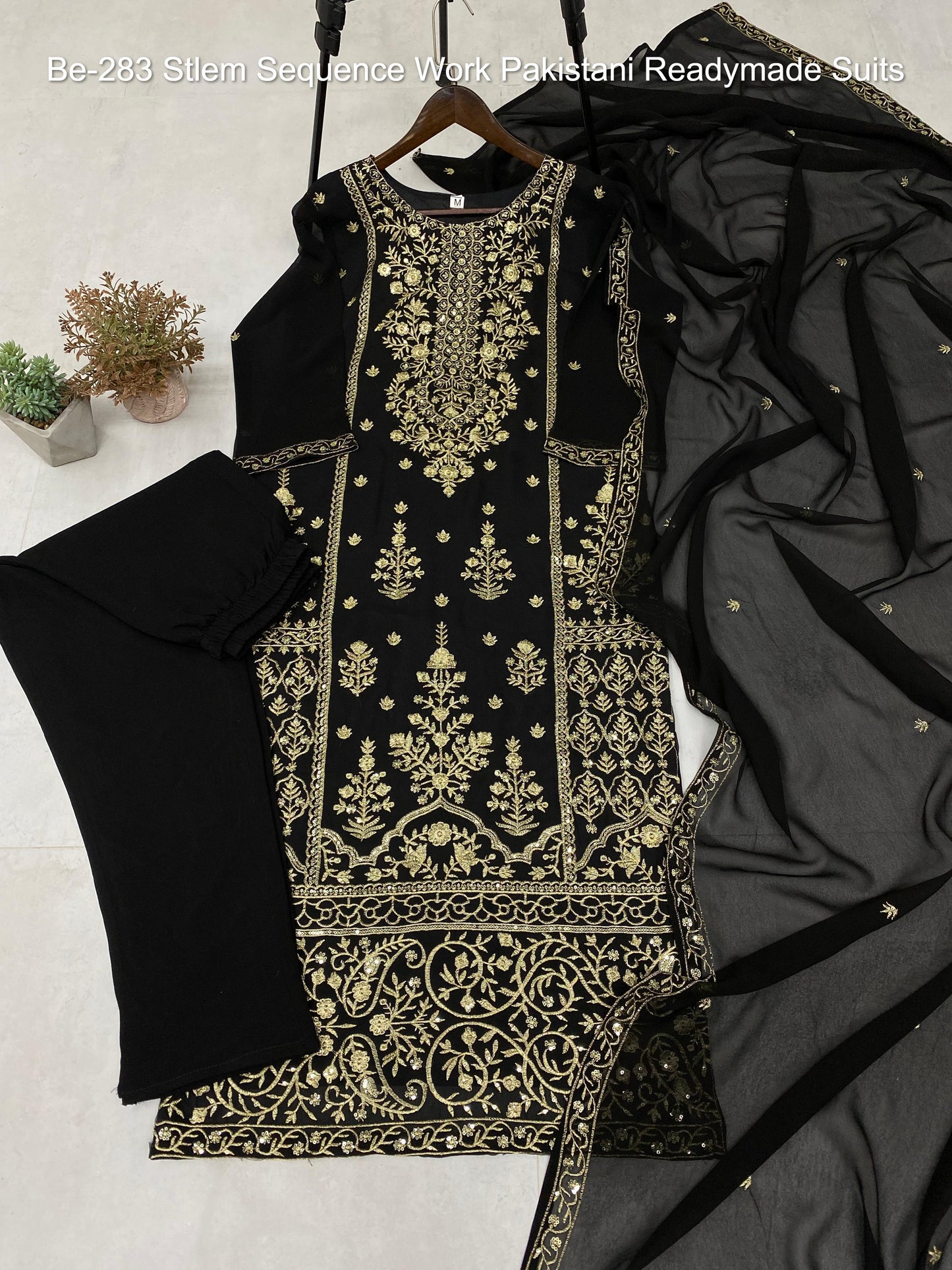Be-283 Stlem Sequence Work Pakistani Readymade Suits