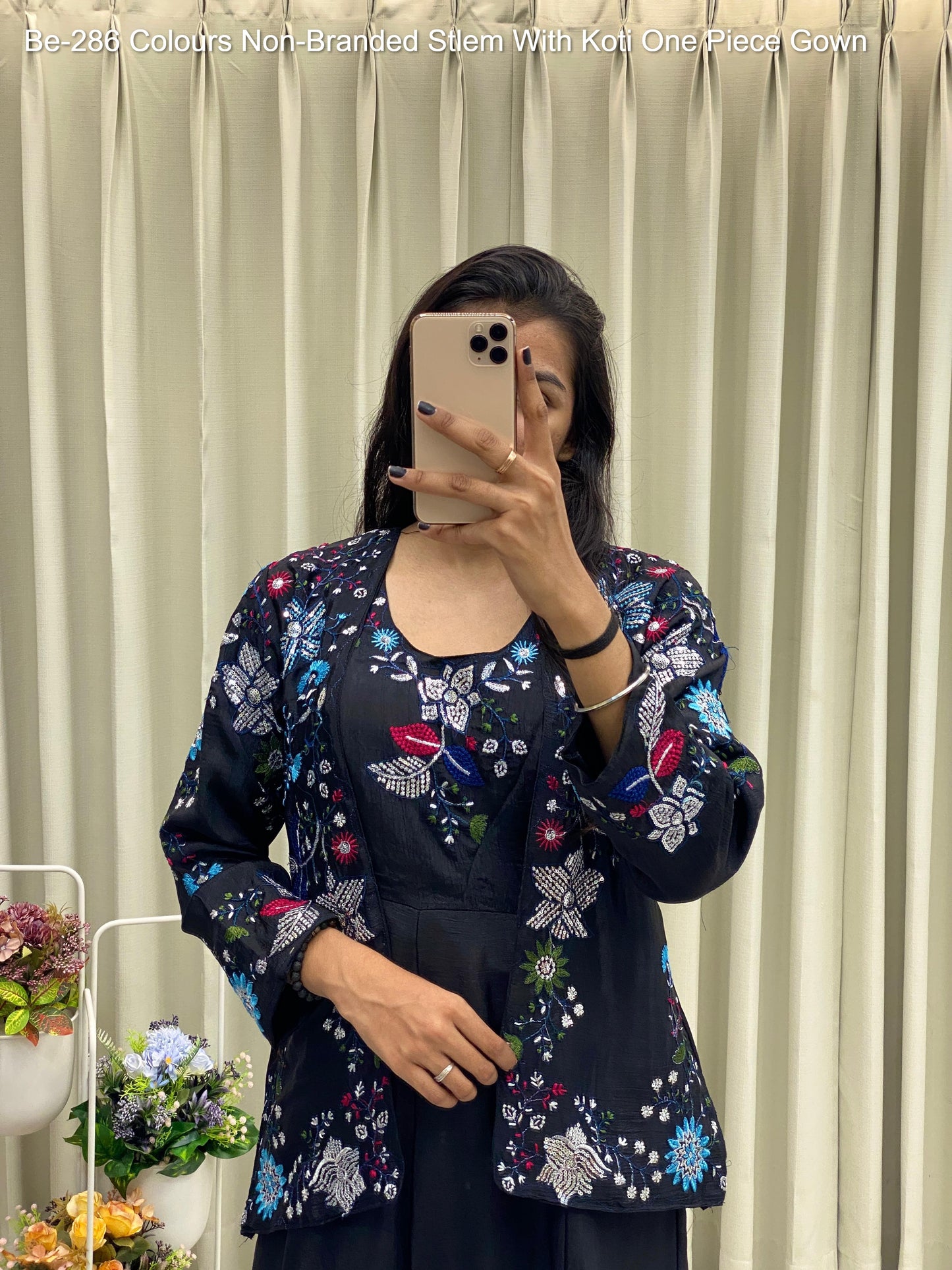 Be-286 Colours Non-Branded Stlem With Koti One Piece Gown
