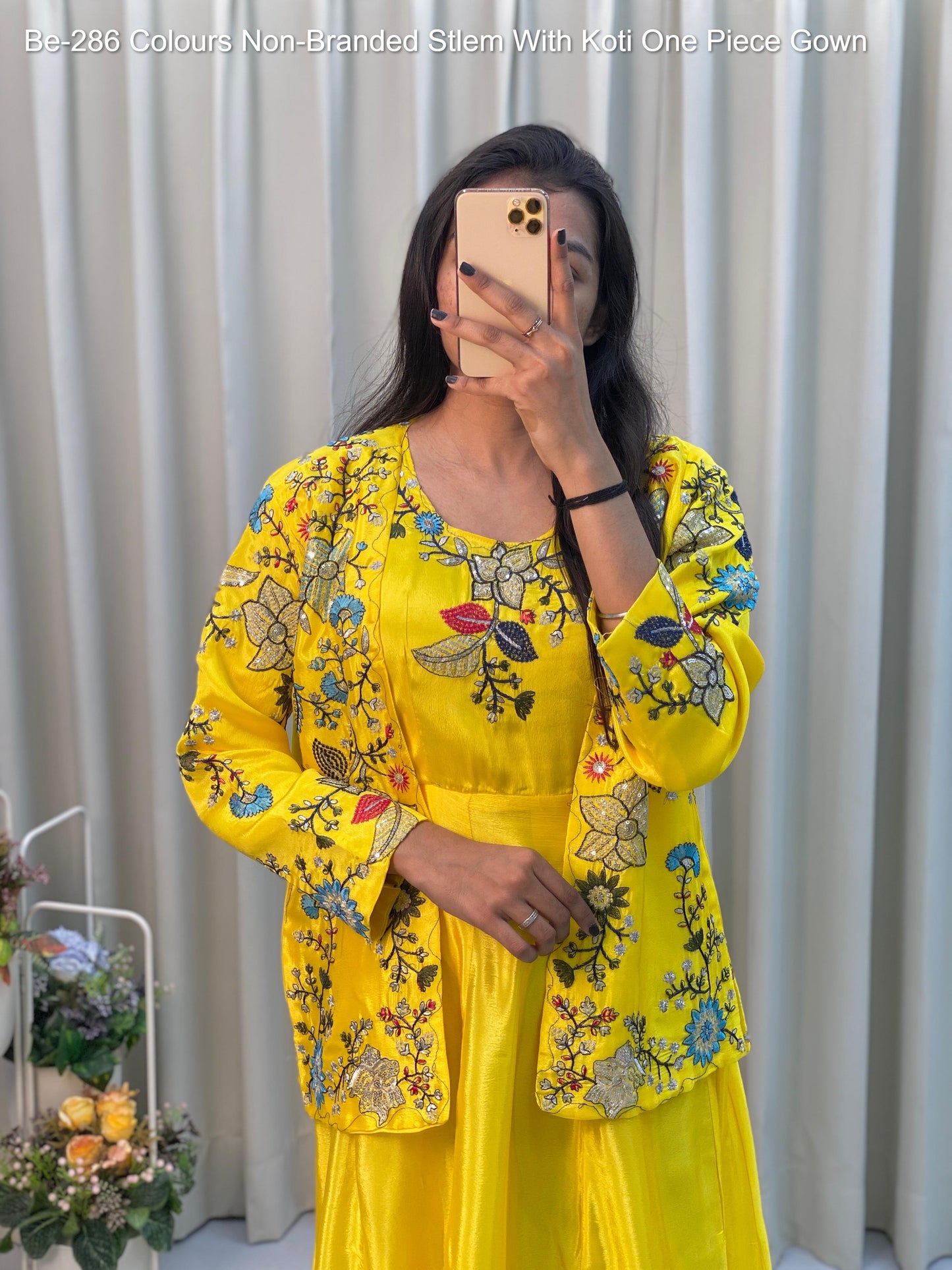 Be-286 Colours Non-Branded Stlem With Koti One Piece Gown