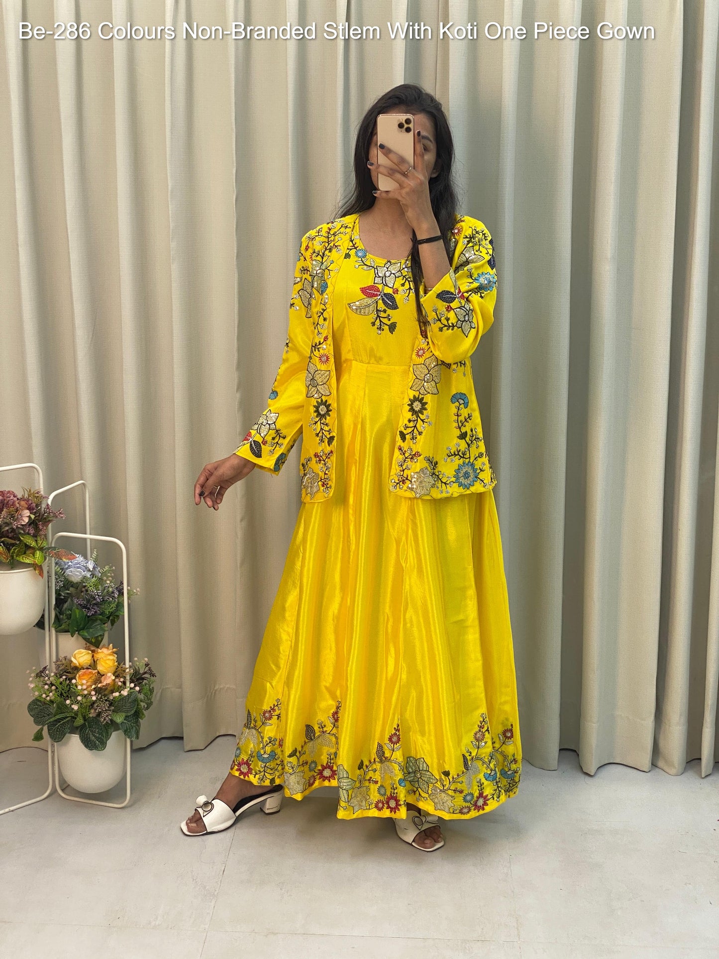 Be-286 Colours Non-Branded Stlem With Koti One Piece Gown