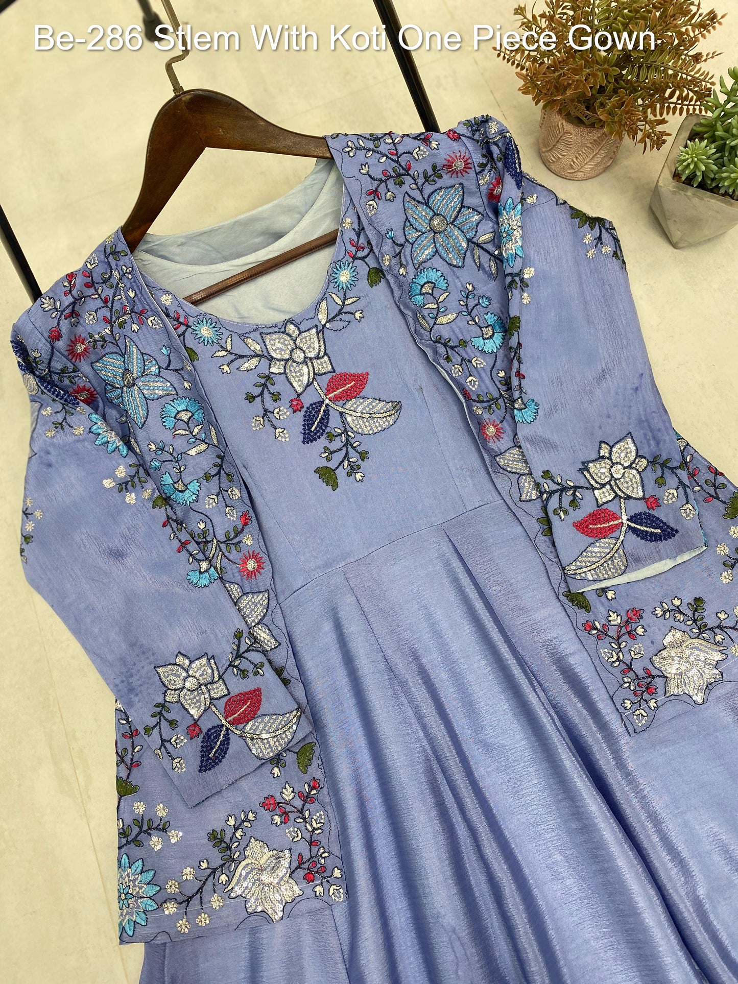 Be-286 Stlem With Koti One Piece Gown